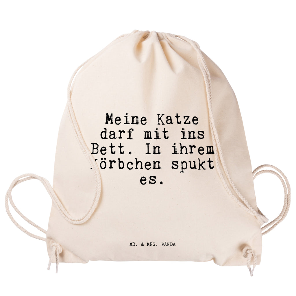 Sportbeutel Sprüche und Zitate Meine Katze darf mit ins Bett. In ihrem Körbchen spukt es. Sportbeutel, Turnbeutel, Beutel, Sporttasche, Tasche, Stoffbeutel, Sportbeutel Kinder, Spruch, Sprüche, lustige Sprüche, Weisheiten, Zitate, Spruch Geschenke, Spruch Sprüche Weisheiten Zitate Lustig Weisheit Worte