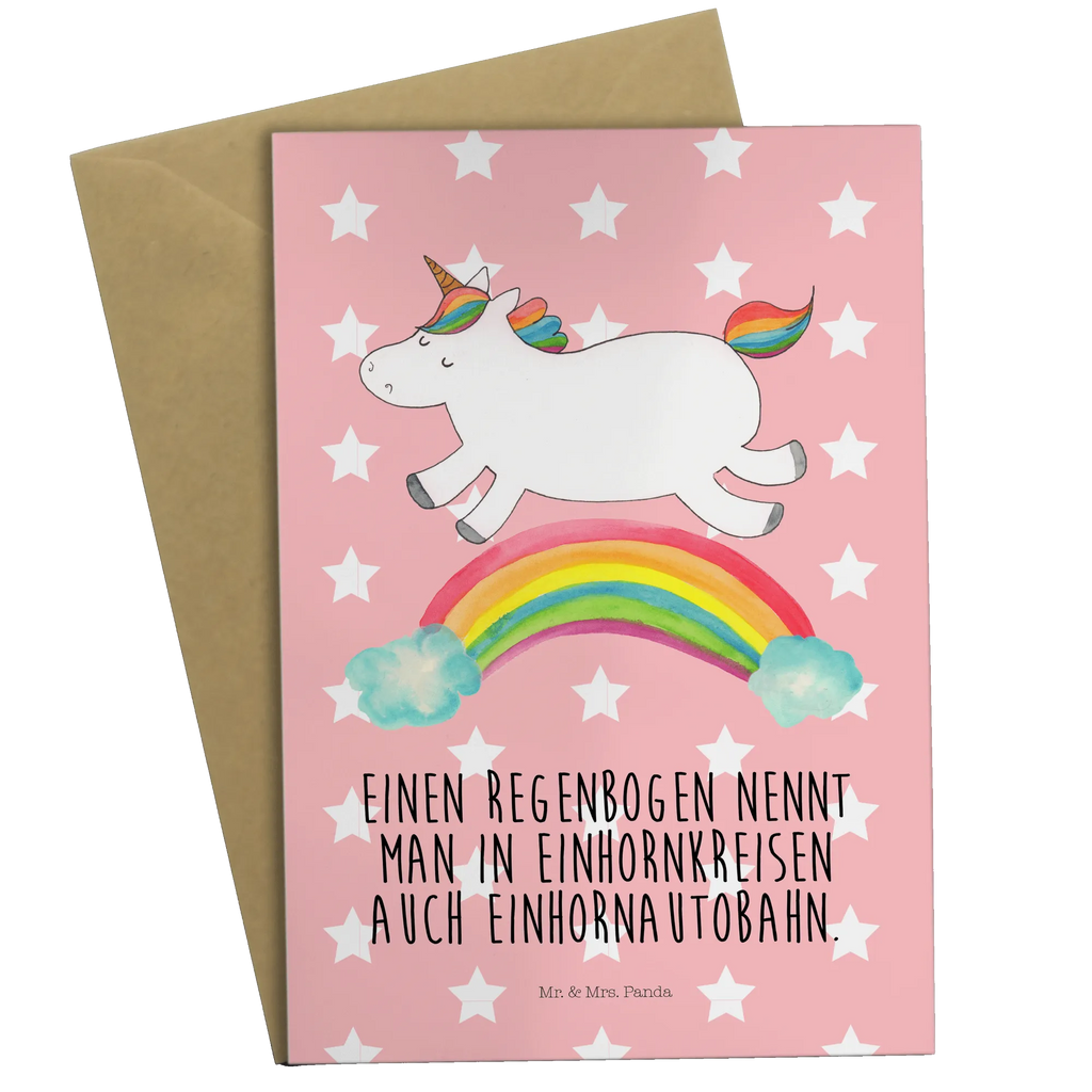 Grußkarte Einhorn Regenbogen Grußkarte, Klappkarte, Einladungskarte, Glückwunschkarte, Hochzeitskarte, Geburtstagskarte, Karte, Ansichtskarten, Einhorn, Einhörner, Einhorn Deko, Pegasus, Unicorn, Regenbogen, Glitzer, Einhornpower, Erwachsenwerden, Einhornautobahn