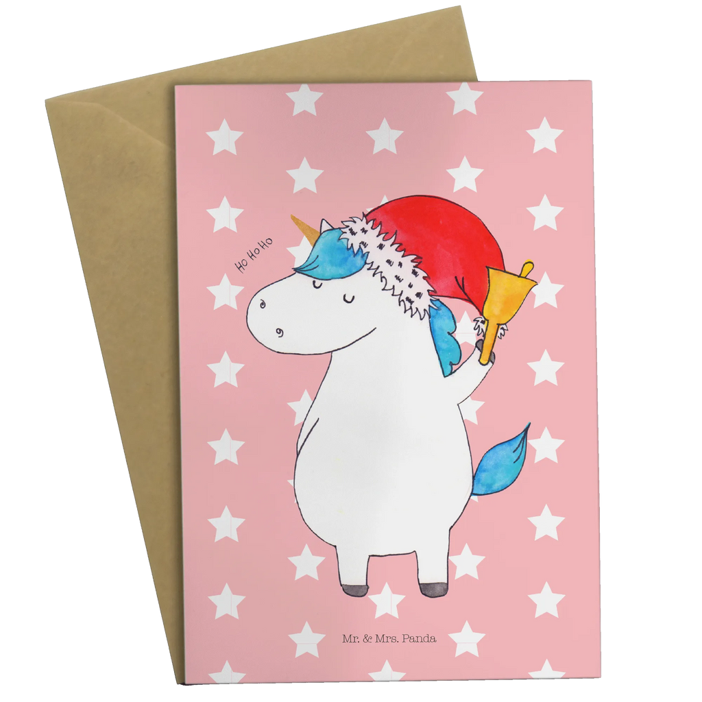 Grußkarte Einhorn Weihnachtsmann Grußkarte, Klappkarte, Einladungskarte, Glückwunschkarte, Hochzeitskarte, Geburtstagskarte, Karte, Ansichtskarten, Einhorn, Einhörner, Einhorn Deko, Pegasus, Unicorn, Gin, Schokolade, Schoki, Weihnachten, Weihnachtsmann, Nikolaus, Wunschzettel, Wunschliste, Feenstaub