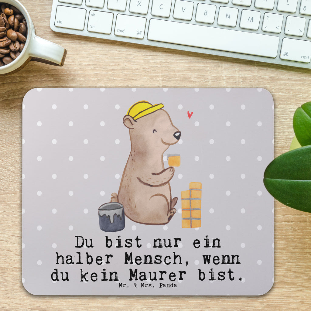 Mauspad Maurer mit Herz Mousepad, Computer zubehör, Büroausstattung, PC Zubehör, Arbeitszimmer, Mauspad, Einzigartiges Mauspad, Designer Mauspad, Mausunterlage, Mauspad Büro, Beruf, Ausbildung, Jubiläum, Abschied, Rente, Kollege, Kollegin, Geschenk, Schenken, Arbeitskollege, Mitarbeiter, Firma, Danke, Dankeschön, Maurer, Maurermeister, Gesellenprüfung, Handwerker, Maurerbetrieb