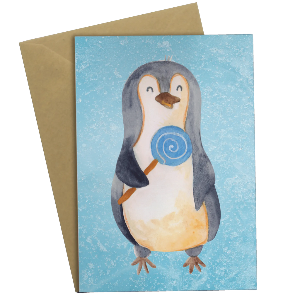 Grußkarte Pinguin Lolli Grußkarte, Klappkarte, Einladungskarte, Glückwunschkarte, Hochzeitskarte, Geburtstagskarte, Karte, Ansichtskarten, Pinguin, Pinguine, Lolli, Süßigkeiten, Blödsinn, Spruch, Rebell, Gauner, Ganove, Rabauke