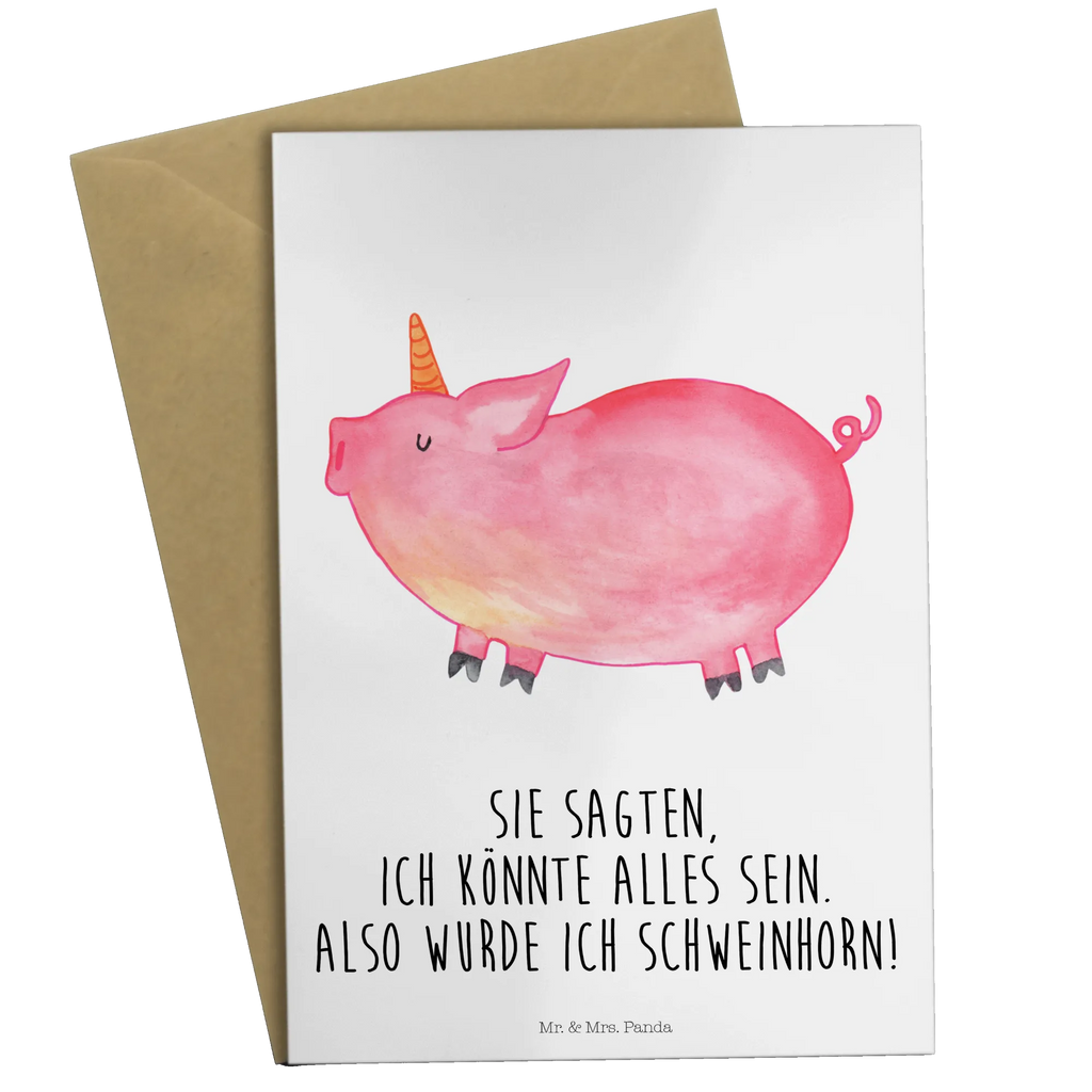 Grußkarte Einhorn Schwein Grußkarte, Klappkarte, Einladungskarte, Glückwunschkarte, Hochzeitskarte, Geburtstagskarte, Karte, Ansichtskarten, Einhorn, Einhörner, Einhorn Deko, Pegasus, Unicorn, Party, Spaß, Schwein, Schweinhorn, Bauer, witzig. lustig, Spruch, geschenk, Pig, Piggy, funny, english, englisch