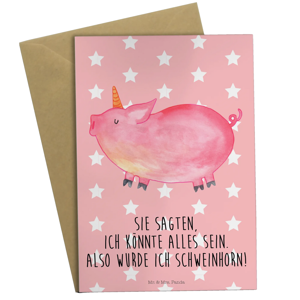 Grußkarte Einhorn Schwein Grußkarte, Klappkarte, Einladungskarte, Glückwunschkarte, Hochzeitskarte, Geburtstagskarte, Karte, Ansichtskarten, Einhorn, Einhörner, Einhorn Deko, Pegasus, Unicorn, Party, Spaß, Schwein, Schweinhorn, Bauer, witzig. lustig, Spruch, geschenk, Pig, Piggy, funny, english, englisch