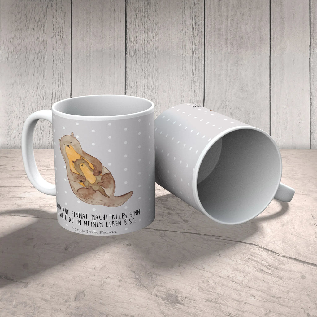 Tasse Otter mit Kind Tasse, Kaffeetasse, Teetasse, Becher, Kaffeebecher, Teebecher, Keramiktasse, Porzellantasse, Büro Tasse, Geschenk Tasse, Tasse Sprüche, Tasse Motive, Kaffeetassen, Tasse bedrucken, Designer Tasse, Cappuccino Tassen, Schöne Teetassen, Otter, Fischotter, Seeotter, Otter Seeotter See Otter