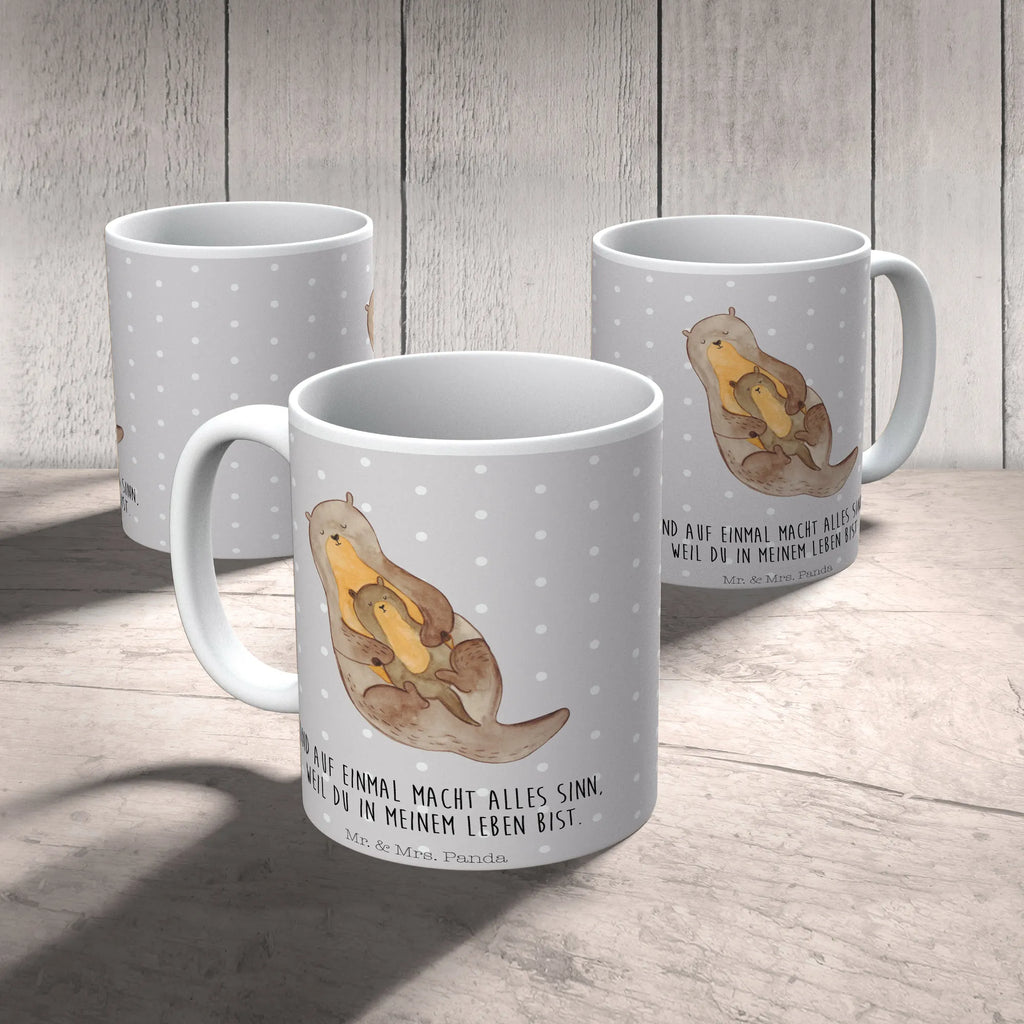 Tasse Otter mit Kind Tasse, Kaffeetasse, Teetasse, Becher, Kaffeebecher, Teebecher, Keramiktasse, Porzellantasse, Büro Tasse, Geschenk Tasse, Tasse Sprüche, Tasse Motive, Kaffeetassen, Tasse bedrucken, Designer Tasse, Cappuccino Tassen, Schöne Teetassen, Otter, Fischotter, Seeotter, Otter Seeotter See Otter