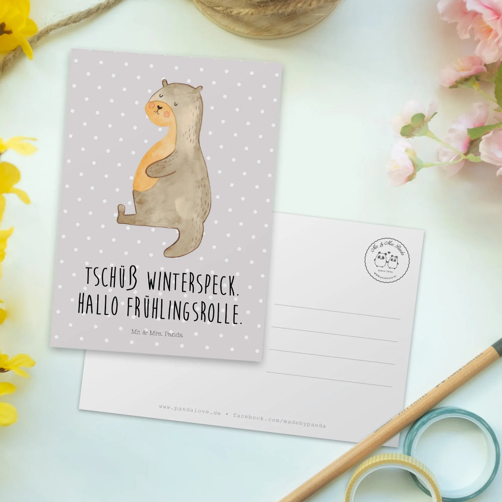 Postkarte Otter Bauch Postkarte, Karte, Geschenkkarte, Grußkarte, Einladung, Ansichtskarte, Geburtstagskarte, Einladungskarte, Dankeskarte, Ansichtskarten, Einladung Geburtstag, Einladungskarten Geburtstag, Otter, Fischotter, Seeotter, Otter Seeotter See Otter