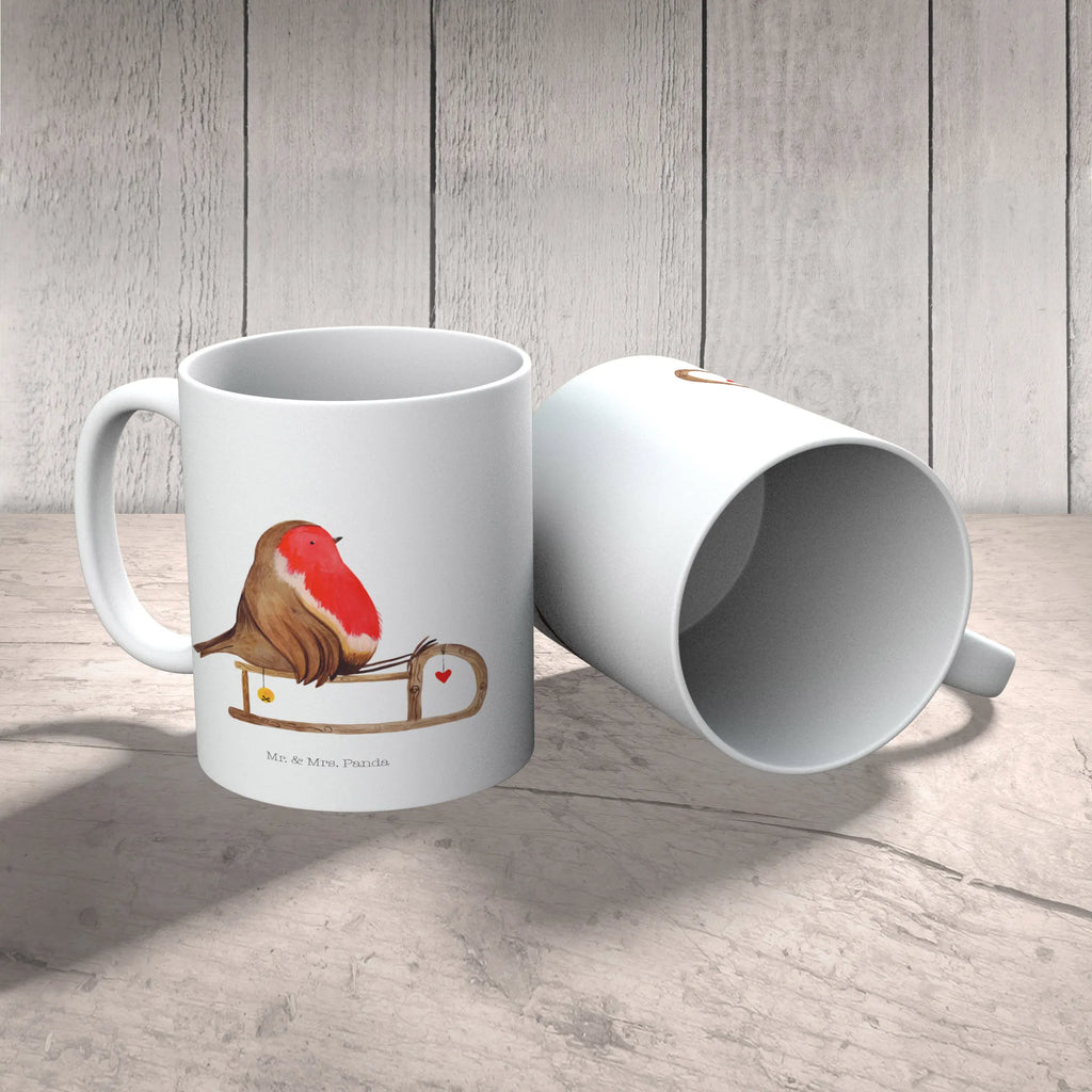 Kindertasse Rotkehlchen Schlitten Kindertasse, Kinder Tasse, Kunststoff Tasse, Kindergarten Tasse, Trinkbecher, Camping Becher, Kaffeetasse, Kunststoffbecher, Kindergartenbecher, Outdoorgeschirr, Kunststoffgeschirr, Reisebecher, Reisetasse, Kinderbecher, Bruchfeste Tasse, Bruchsichere Tasse, Plastik Tasse, Plastiktasse, Winter, Weihnachten, Weihnachtsdeko, Nikolaus, Advent, Heiligabend, Wintermotiv, Schlitten, Vogel