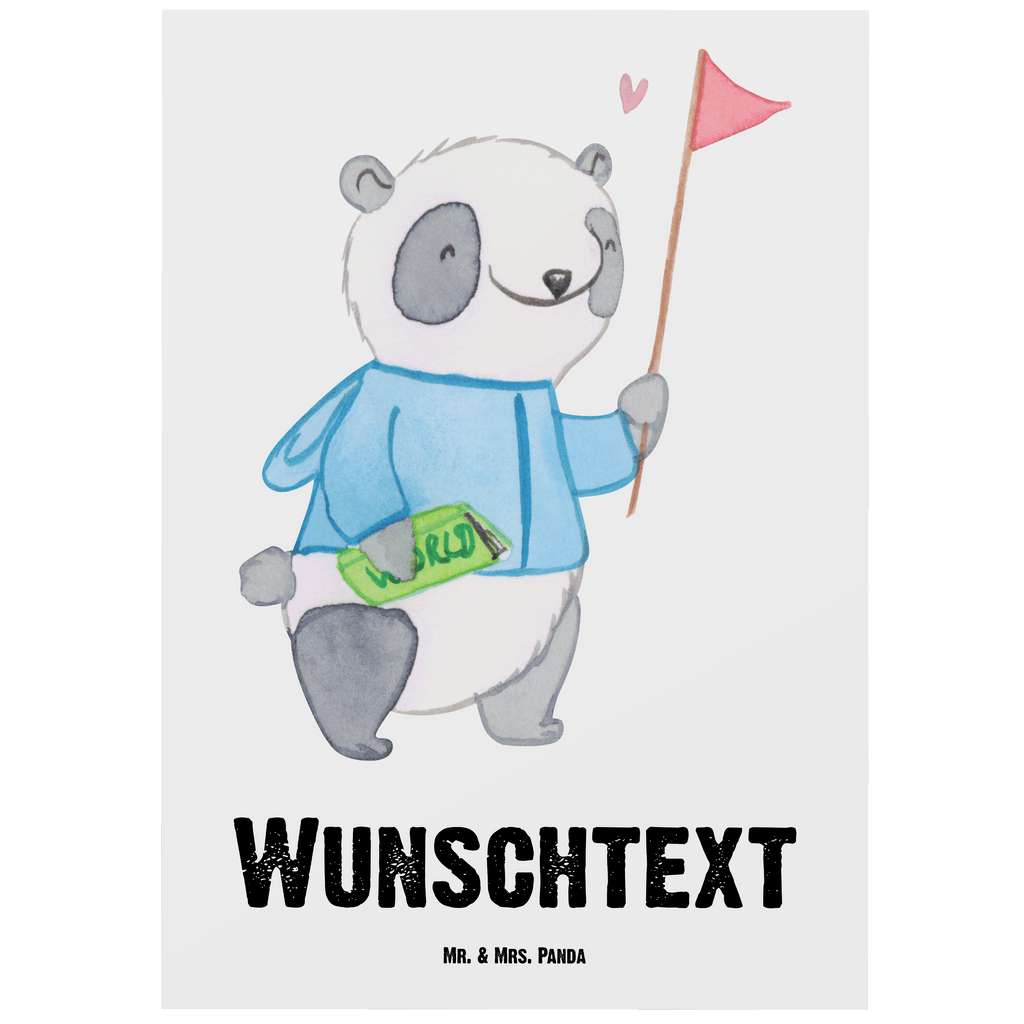 Personalisierte Postkarte Reiseleiter mit Herz Postkarte mit Namen, Postkarte bedrucken, Postkarte mit Wunschtext, Postkarte personalisierbar, Geschenkkarte mit Namen, Grußkarte mit Namen, Karte mit Namen, Einladung mit Namen, Ansichtskarte mit Namen, Geschenkkarte mit Wunschtext, Grußkarte mit Wunschtext, Karte mit Wunschtext, Einladung mit Wunschtext, Ansichtskarte mit Wunschtext, Beruf, Ausbildung, Jubiläum, Abschied, Rente, Kollege, Kollegin, Geschenk, Schenken, Arbeitskollege, Mitarbeiter, Firma, Danke, Dankeschön