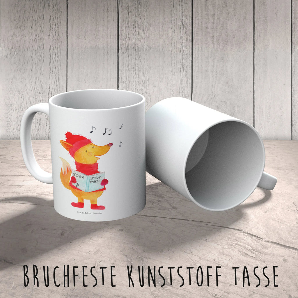 Kindertasse Fuchs Sänger Kindertasse, Kinder Tasse, Kunststoff Tasse, Kindergarten Tasse, Trinkbecher, Camping Becher, Kaffeetasse, Kunststoffbecher, Kindergartenbecher, Outdoorgeschirr, Kunststoffgeschirr, Reisebecher, Reisetasse, Kinderbecher, Bruchfeste Tasse, Bruchsichere Tasse, Plastik Tasse, Plastiktasse, Winter, Weihnachten, Weihnachtsdeko, Nikolaus, Advent, Heiligabend, Wintermotiv, Fuchs, Füchse, Sänger, Geschenk Sänger, Singen, Weihnachtslieder