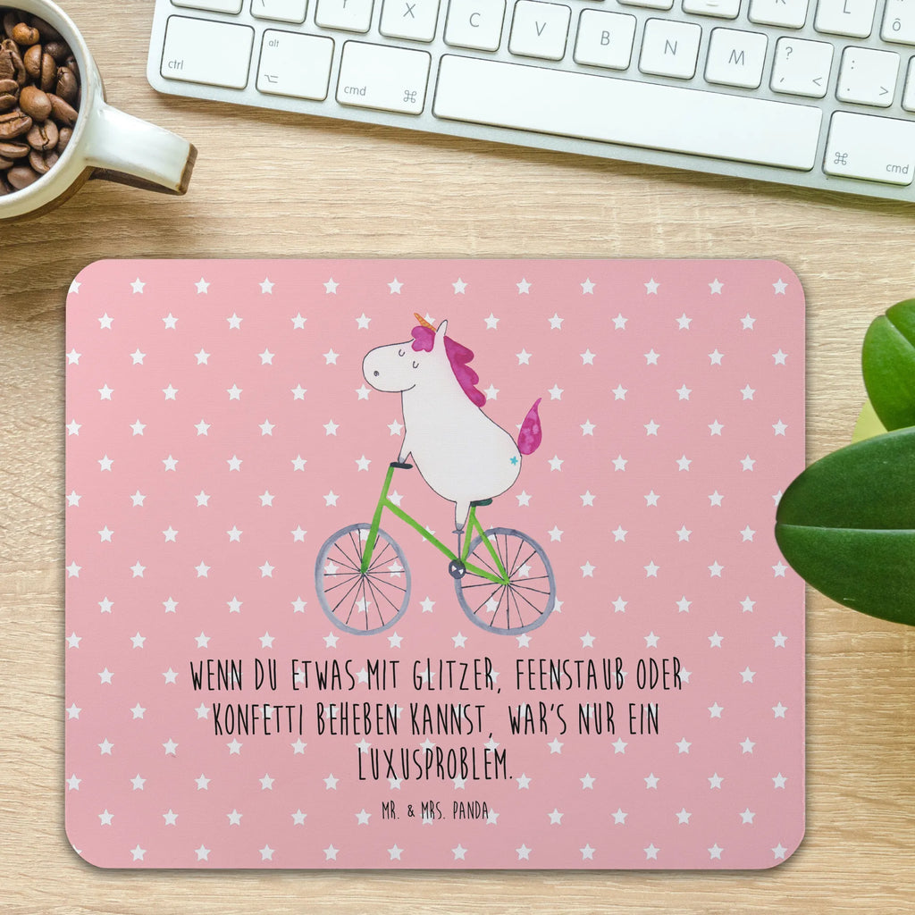 Mauspad Einhorn Radfahrer Mousepad, Computer zubehör, Büroausstattung, PC Zubehör, Arbeitszimmer, Mauspad, Einzigartiges Mauspad, Designer Mauspad, Mausunterlage, Mauspad Büro, Einhorn, Einhörner, Einhorn Deko, Pegasus, Unicorn, Radfahren, Radfahrer, Rad, Bike, Feenstaub, Konfetti, Luxusproblem, Kummer, Liebeskummer