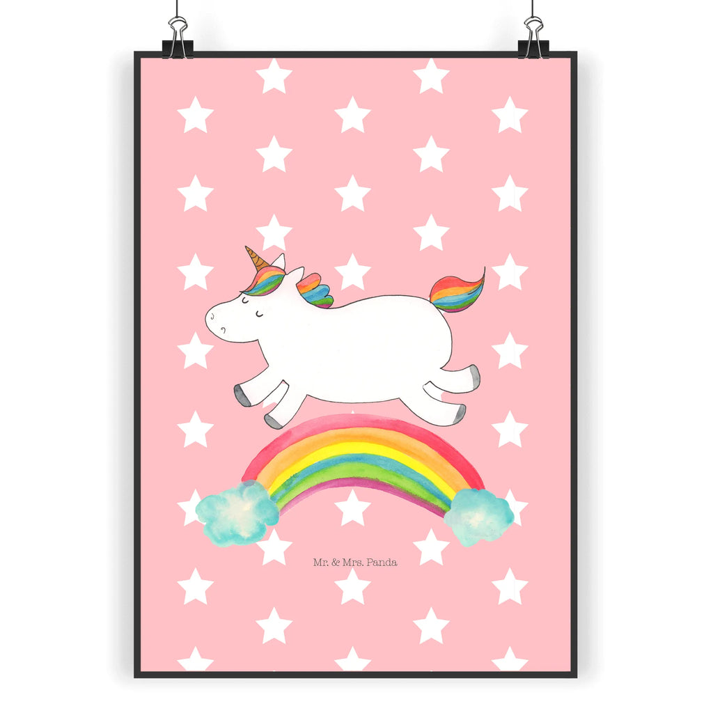 Poster Einhorn Regenbogen Poster, Wandposter, Bild, Wanddeko, Küchenposter, Kinderposter, Wanddeko Bild, Raumdekoration, Wanddekoration, Handgemaltes Poster, Mr. & Mrs. Panda Poster, Designposter, Kunstdruck, Posterdruck, Einhorn, Einhörner, Einhorn Deko, Unicorn, Regenbogen, Glitzer, Einhornpower, Erwachsenwerden, Einhornautobahn