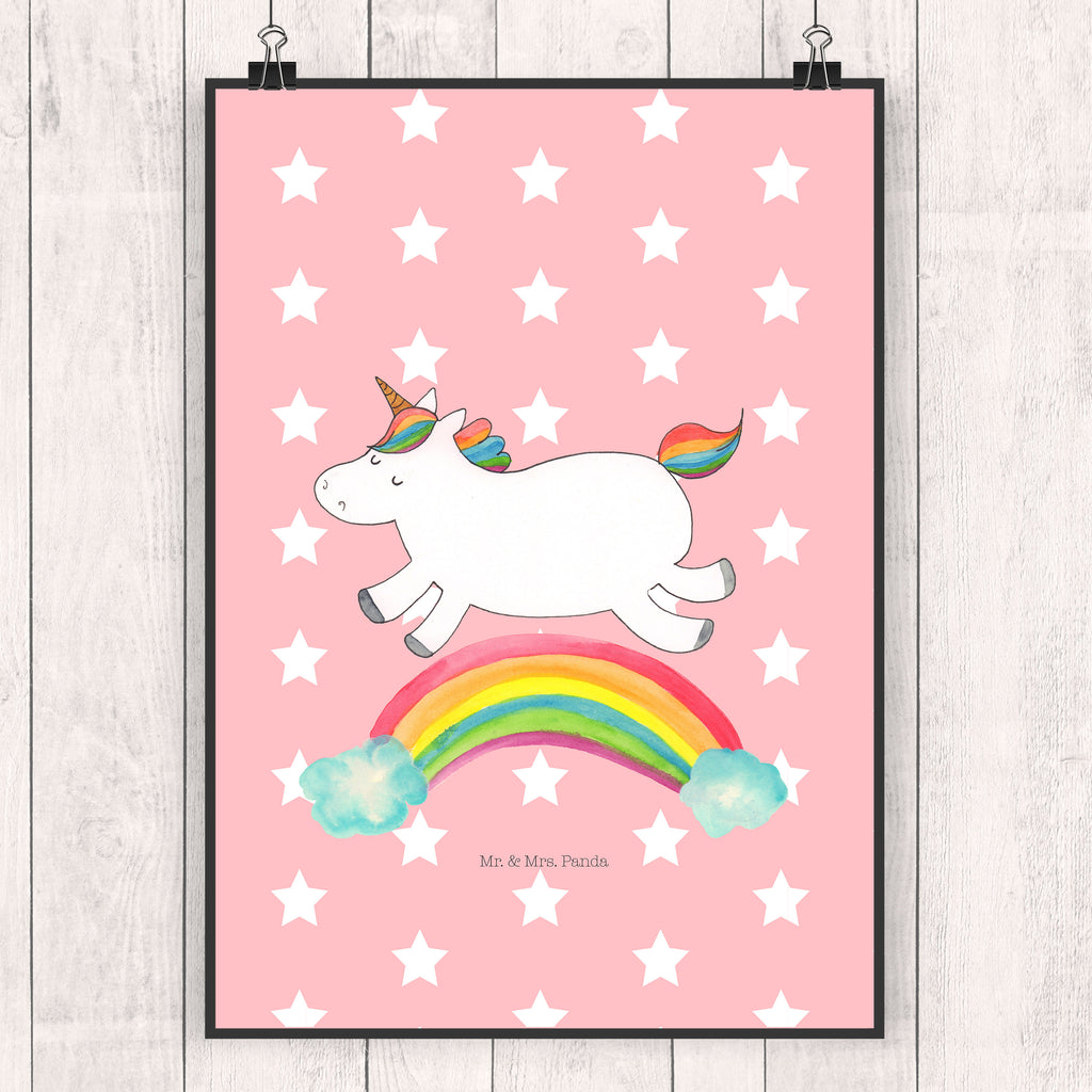 Poster Einhorn Regenbogen Poster, Wandposter, Bild, Wanddeko, Küchenposter, Kinderposter, Wanddeko Bild, Raumdekoration, Wanddekoration, Handgemaltes Poster, Mr. & Mrs. Panda Poster, Designposter, Kunstdruck, Posterdruck, Einhorn, Einhörner, Einhorn Deko, Pegasus, Unicorn, Regenbogen, Glitzer, Einhornpower, Erwachsenwerden, Einhornautobahn