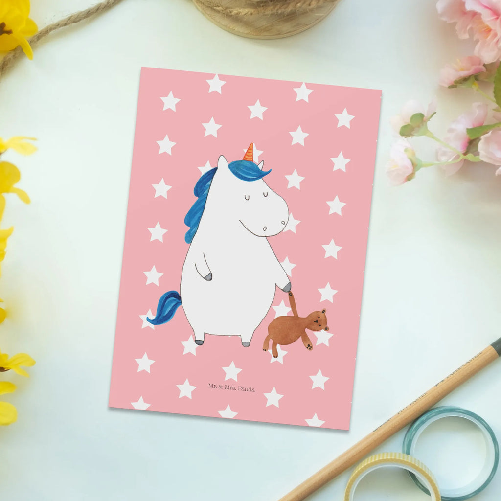 Postkarte Einhorn Teddy Postkarte, Karte, Geschenkkarte, Grußkarte, Einladung, Ansichtskarte, Geburtstagskarte, Einladungskarte, Dankeskarte, Ansichtskarten, Einladung Geburtstag, Einladungskarten Geburtstag, Einhorn, Einhörner, Einhorn Deko, Pegasus, Unicorn, schlafen, gute Nacht, Single, Bett, Träumen, Freundin, Singleleben