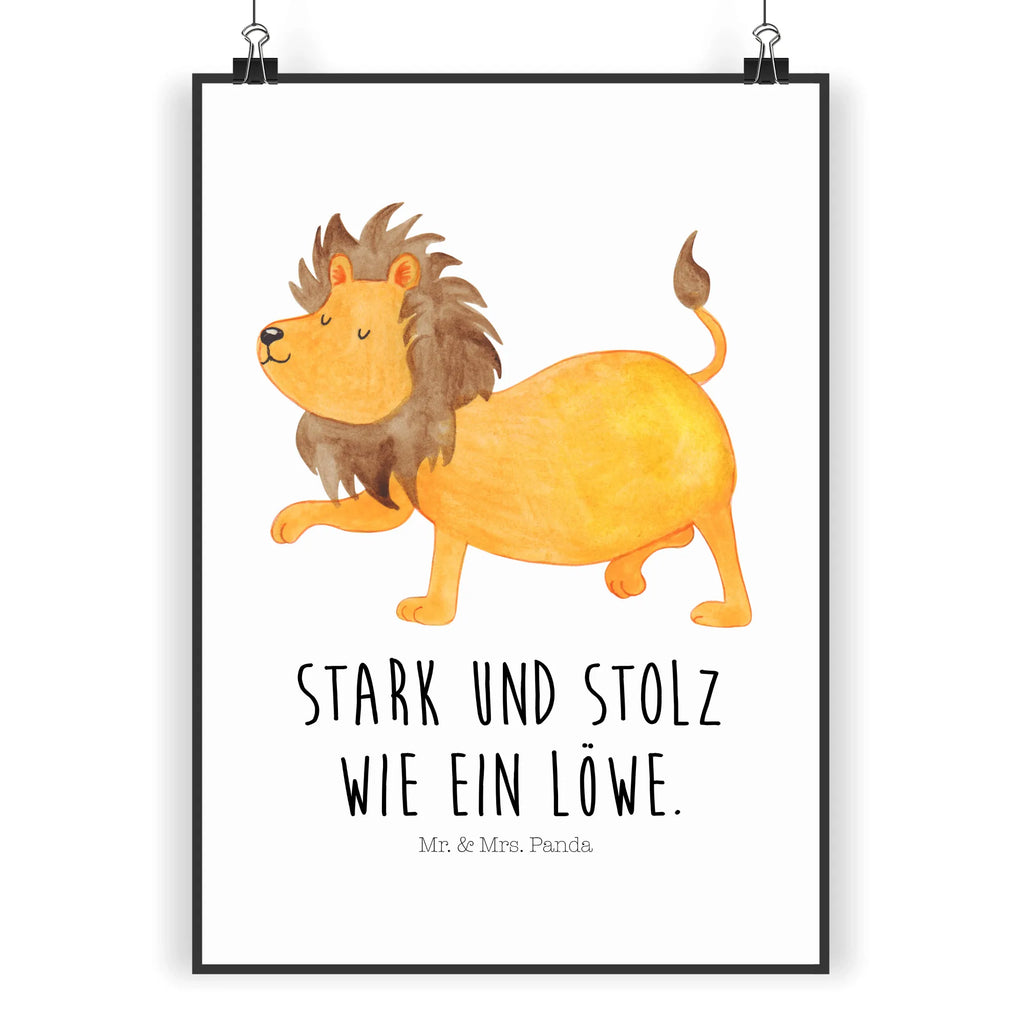 Poster Sternzeichen Löwe Poster, Wandposter, Bild, Wanddeko, Küchenposter, Kinderposter, Wanddeko Bild, Raumdekoration, Wanddekoration, Handgemaltes Poster, Mr. & Mrs. Panda Poster, Designposter, Kunstdruck, Posterdruck, Tierkreiszeichen, Sternzeichen, Horoskop, Astrologie, Aszendent, Löwe Geschenk, Löwe Sternzeichen, Geschenk Juli, Geburtstag Juli, Geschenk August, Geburtstag August, König der Tiere