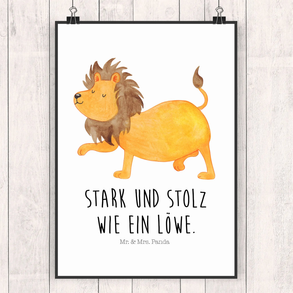 Poster Sternzeichen Löwe Poster, Wandposter, Bild, Wanddeko, Küchenposter, Kinderposter, Wanddeko Bild, Raumdekoration, Wanddekoration, Handgemaltes Poster, Mr. & Mrs. Panda Poster, Designposter, Kunstdruck, Posterdruck, Tierkreiszeichen, Sternzeichen, Horoskop, Astrologie, Aszendent, Löwe Geschenk, Löwe Sternzeichen, Geschenk Juli, Geburtstag Juli, Geschenk August, Geburtstag August, König der Tiere