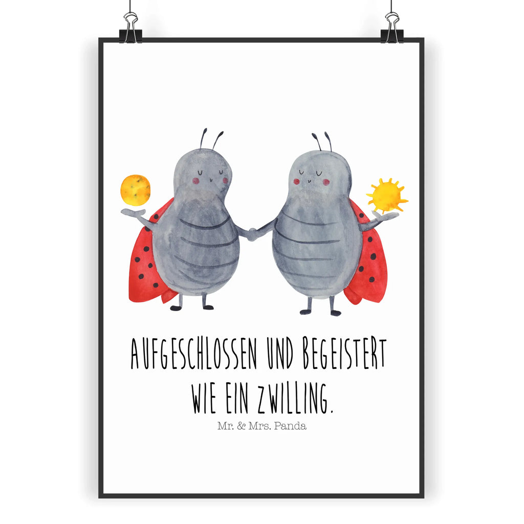 Poster Sternzeichen Zwilling Poster, Wandposter, Bild, Wanddeko, Küchenposter, Kinderposter, Wanddeko Bild, Raumdekoration, Wanddekoration, Handgemaltes Poster, Mr. & Mrs. Panda Poster, Designposter, Kunstdruck, Posterdruck, Tierkreiszeichen, Sternzeichen, Horoskop, Astrologie, Aszendent, Zwillinge, Zwilling Geschenk, Zwilling Sternzeichen, Geburtstag Mai, Geschenk Mai, Geschenk Juni, Marienkäfer, Glückskäfer, Zwillingsbruder, Zwillingsschwester