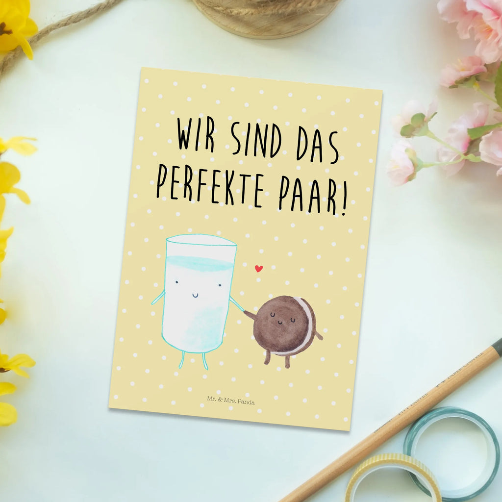 Postkarte Milch Keks Postkarte, Karte, Geschenkkarte, Grußkarte, Einladung, Ansichtskarte, Geburtstagskarte, Einladungskarte, Dankeskarte, Ansichtskarten, Einladung Geburtstag, Einladungskarten Geburtstag, Tiermotive, Gute Laune, lustige Sprüche, Tiere, Milk, Cookie, Milch, Keks, Kekse, Kaffee, Einladung Frühstück, Motiv süß, romantisch, perfektes Paar