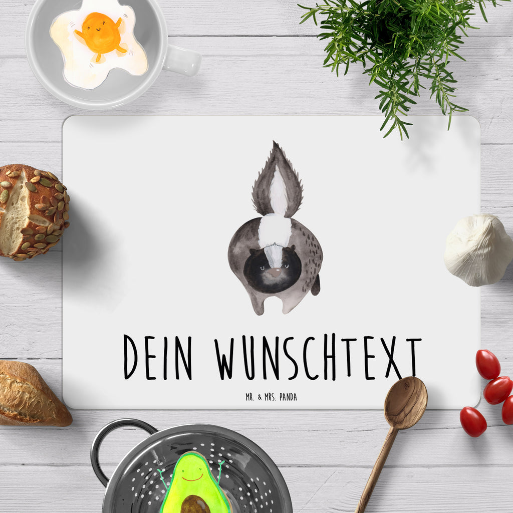 Personalisiertes Tischset Stinktier Angriff Personalisiertes Tischet, Personalisierter Tischuntersetzer, Personalisiertes Platzset, Stinktier, Skunk, Wildtier, Raubtier, Stinker, Stinki, wütend, Drohung