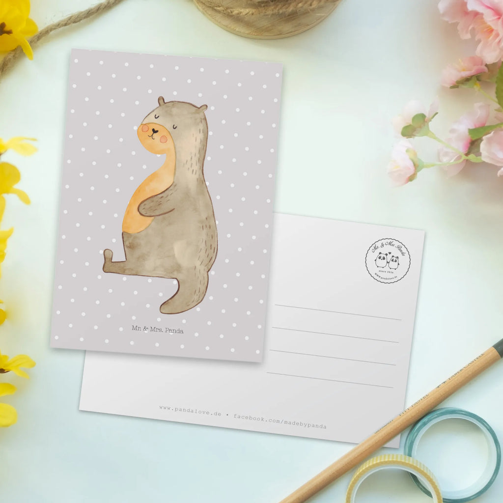 Postkarte Otter Bauch Postkarte, Karte, Geschenkkarte, Grußkarte, Einladung, Ansichtskarte, Geburtstagskarte, Einladungskarte, Dankeskarte, Ansichtskarten, Einladung Geburtstag, Einladungskarten Geburtstag, Otter, Fischotter, Seeotter, Otter Seeotter See Otter