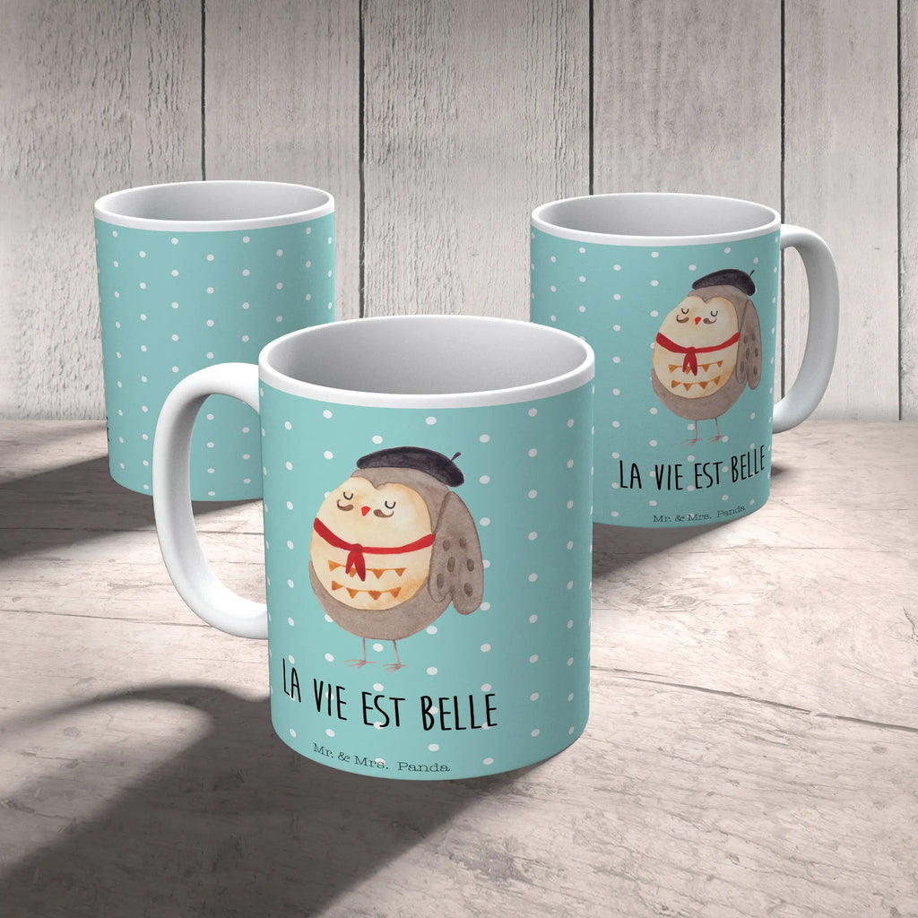 Tasse Eule Frankreich Tasse, Kaffeetasse, Teetasse, Becher, Kaffeebecher, Teebecher, Keramiktasse, Porzellantasse, Büro Tasse, Geschenk Tasse, Tasse Sprüche, Tasse Motive, Kaffeetassen, Tasse bedrucken, Designer Tasse, Cappuccino Tassen, Schöne Teetassen, Eule, Eulen, Eule Deko, Owl, hibou, La vie est belle, das Leben ist schön, Spruch schön, Spruch Französisch, Frankreich