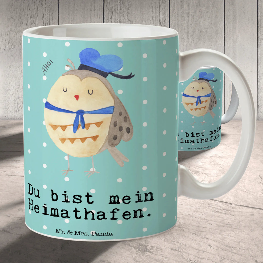 Tasse Eule Matrose Tasse, Kaffeetasse, Teetasse, Becher, Kaffeebecher, Teebecher, Keramiktasse, Porzellantasse, Büro Tasse, Geschenk Tasse, Tasse Sprüche, Tasse Motive, Kaffeetassen, Tasse bedrucken, Designer Tasse, Cappuccino Tassen, Schöne Teetassen, Eule, Eule Spruch, Eule Deko, Owl, Wortspiel lustig, Matrose, Freundin, Ehe, Seefahrer, Heimathafen, Hochzeitstag Geschenk