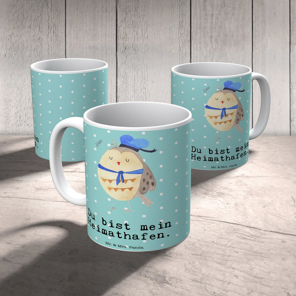 Tasse Eule Matrose Tasse, Kaffeetasse, Teetasse, Becher, Kaffeebecher, Teebecher, Keramiktasse, Porzellantasse, Büro Tasse, Geschenk Tasse, Tasse Sprüche, Tasse Motive, Kaffeetassen, Tasse bedrucken, Designer Tasse, Cappuccino Tassen, Schöne Teetassen, Eule, Eule Spruch, Eule Deko, Owl, Wortspiel lustig, Matrose, Freundin, Ehe, Seefahrer, Heimathafen, Hochzeitstag Geschenk