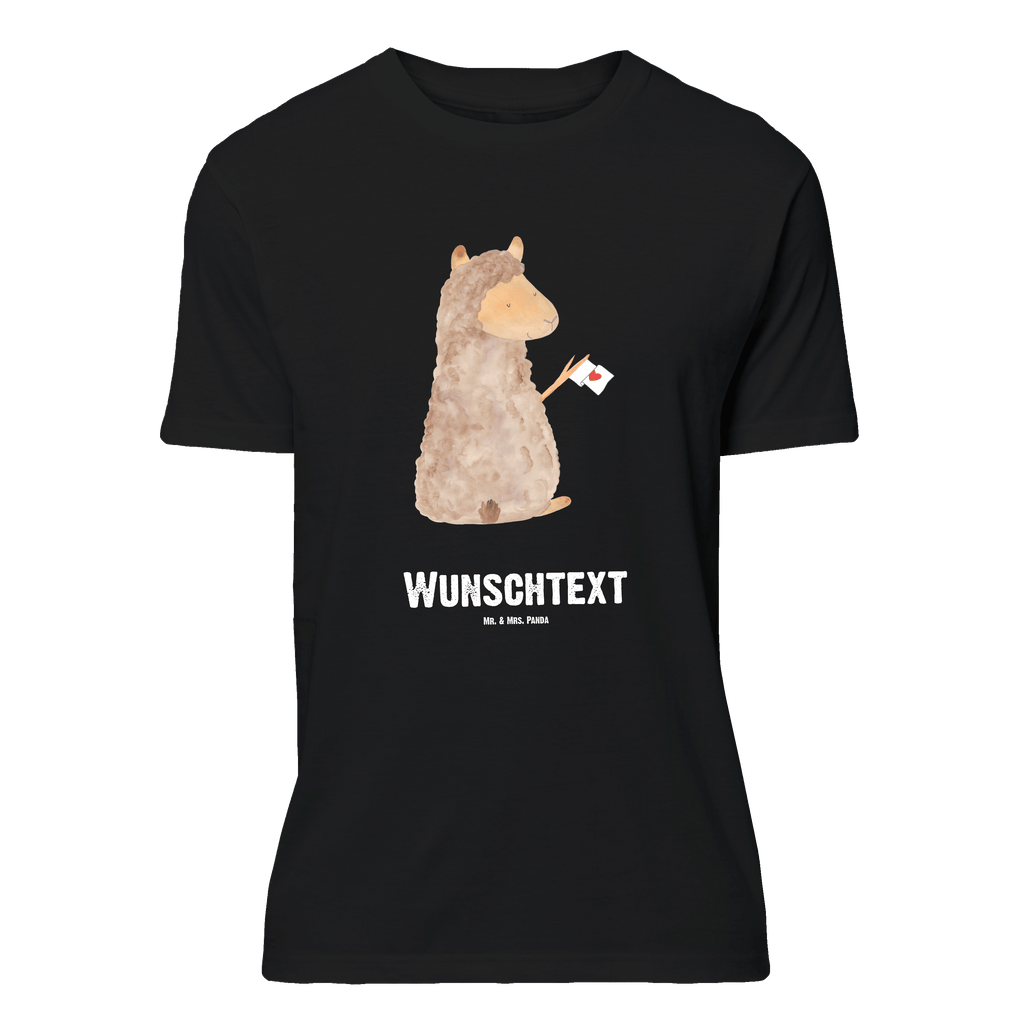 Personalisiertes T-Shirt Alpaka Fahne T-Shirt Personalisiert, T-Shirt mit Namen, T-Shirt mit Aufruck, Männer, Frauen, Alpaka, Lama, Alpakas, Lamas, Liebe