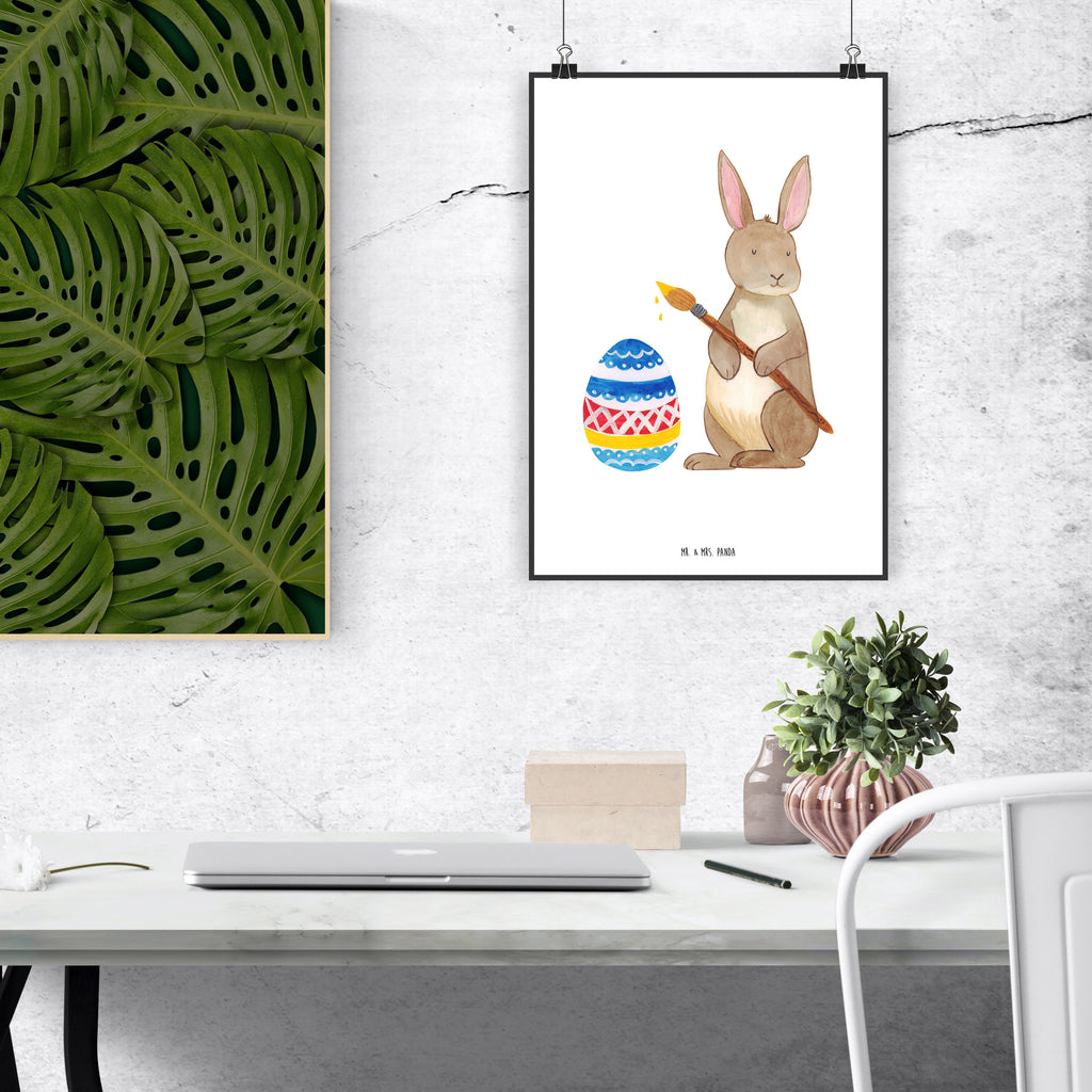 Poster Hase Eier Malen Poster, Wandposter, Bild, Wanddeko, Küchenposter, Kinderposter, Wanddeko Bild, Raumdekoration, Wanddekoration, Handgemaltes Poster, Mr. & Mrs. Panda Poster, Designposter, Kunstdruck, Posterdruck, Ostern, Osterhase, Ostergeschenke, Osternest, Osterdeko, Geschenke zu Ostern, Ostern Geschenk, Ostergeschenke Kinder, Ostern Kinder, Frohe Ostern, Ostergrüße, Osterblume, Osterei, bemalte Ostereier, Hase, Kaninchen, Eiermalen