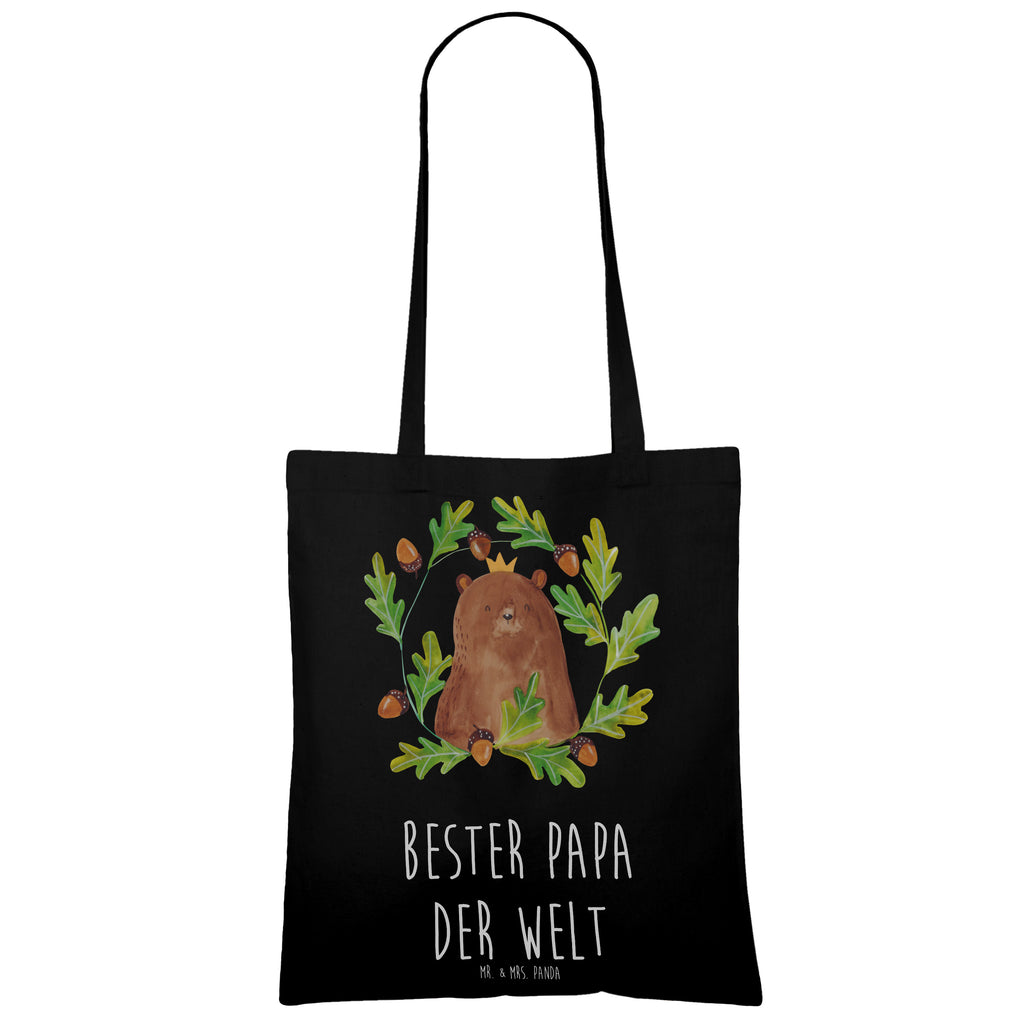 Tragetasche Bär König Beuteltasche, Beutel, Einkaufstasche, Jutebeutel, Stoffbeutel, Tasche, Shopper, Umhängetasche, Strandtasche, Schultertasche, Stofftasche, Tragetasche, Badetasche, Jutetasche, Einkaufstüte, Laptoptasche, Bär, Teddy, Teddybär, Papa, Papa Bär, bester Vater, bester Papa, weltbester Papa, Vatertag, Vater, Dad, Daddy, Papi