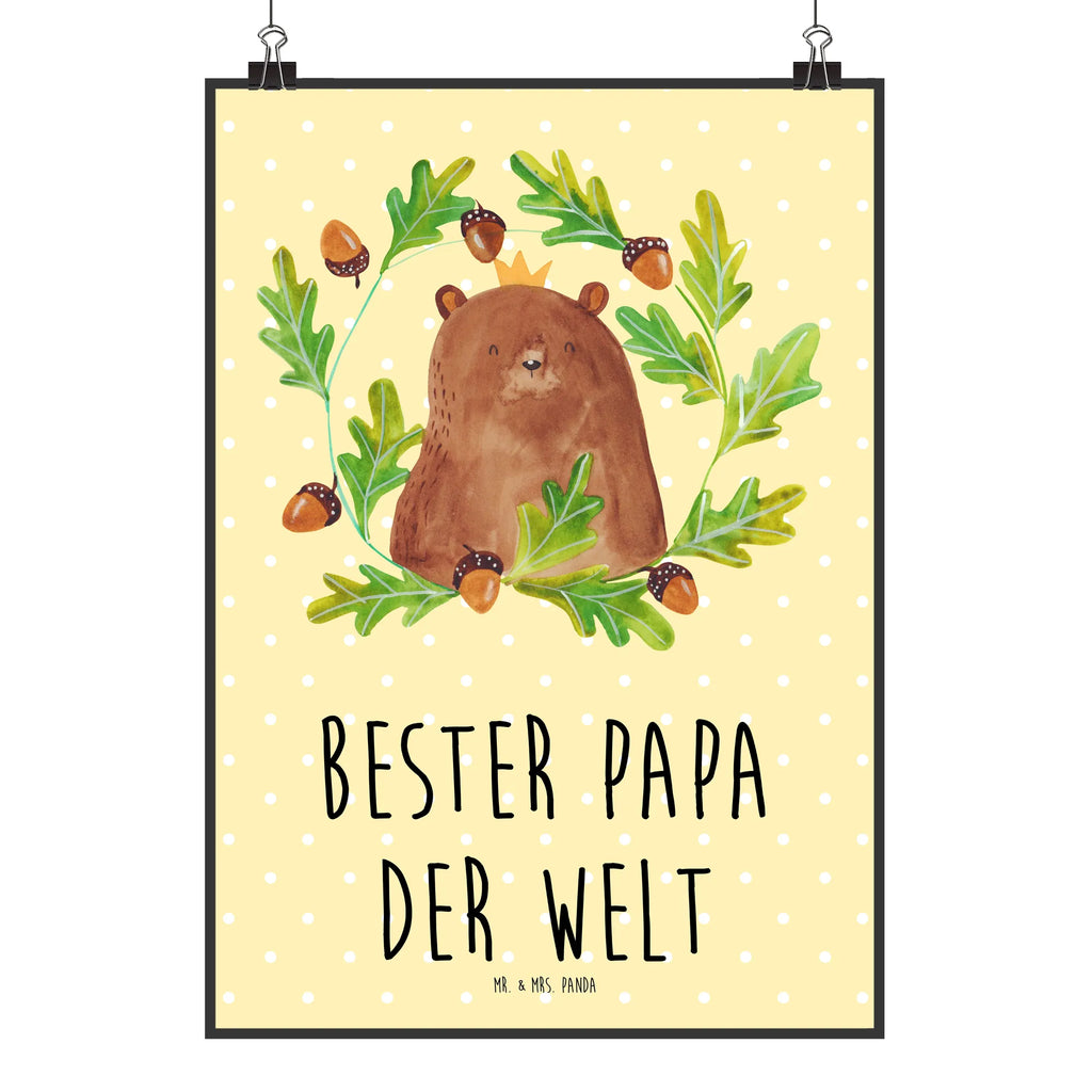 Poster Bär König Poster, Wandposter, Bild, Wanddeko, Küchenposter, Kinderposter, Wanddeko Bild, Raumdekoration, Wanddekoration, Handgemaltes Poster, Mr. & Mrs. Panda Poster, Designposter, Kunstdruck, Posterdruck, Bär, Teddy, Teddybär, Papa, Papa Bär, bester Vater, bester Papa, weltbester Papa, Vatertag, Vater, Dad, Daddy, Papi