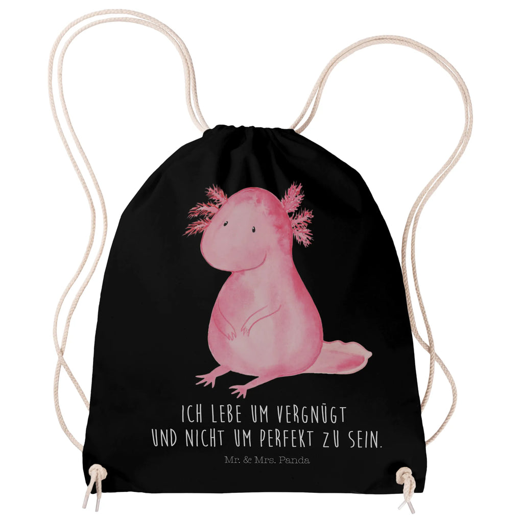 Sportbeutel Axolotl Sportbeutel, Turnbeutel, Beutel, Sporttasche, Tasche, Stoffbeutel, Sportbeutel Kinder, Gymsack, Beutel Rucksack, Kleine Sporttasche, Sportzubehör, Turnbeutel Baumwolle, Axolotl, Molch, Axolot, vergnügt, fröhlich, zufrieden, Lebensstil, Weisheit, Lebensweisheit, Liebe, Freundin