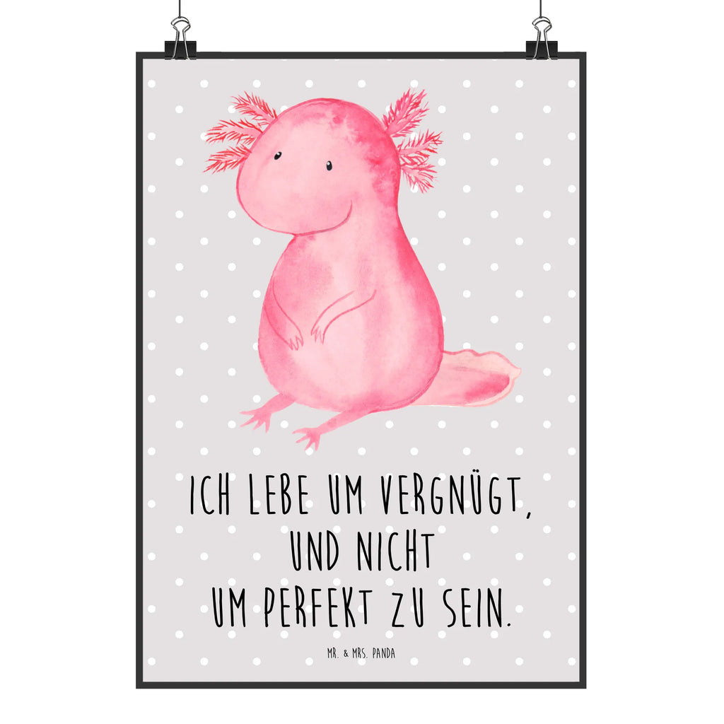 Poster Axolotl null Poster, Wandposter, Bild, Wanddeko, Küchenposter, Kinderposter, Wanddeko Bild, Raumdekoration, Wanddekoration, Handgemaltes Poster, Mr. & Mrs. Panda Poster, Designposter, Kunstdruck, Posterdruck, Axolotl, Molch, Axolot, vergnügt, fröhlich, zufrieden, Lebensstil, Weisheit, Lebensweisheit, Liebe, Freundin