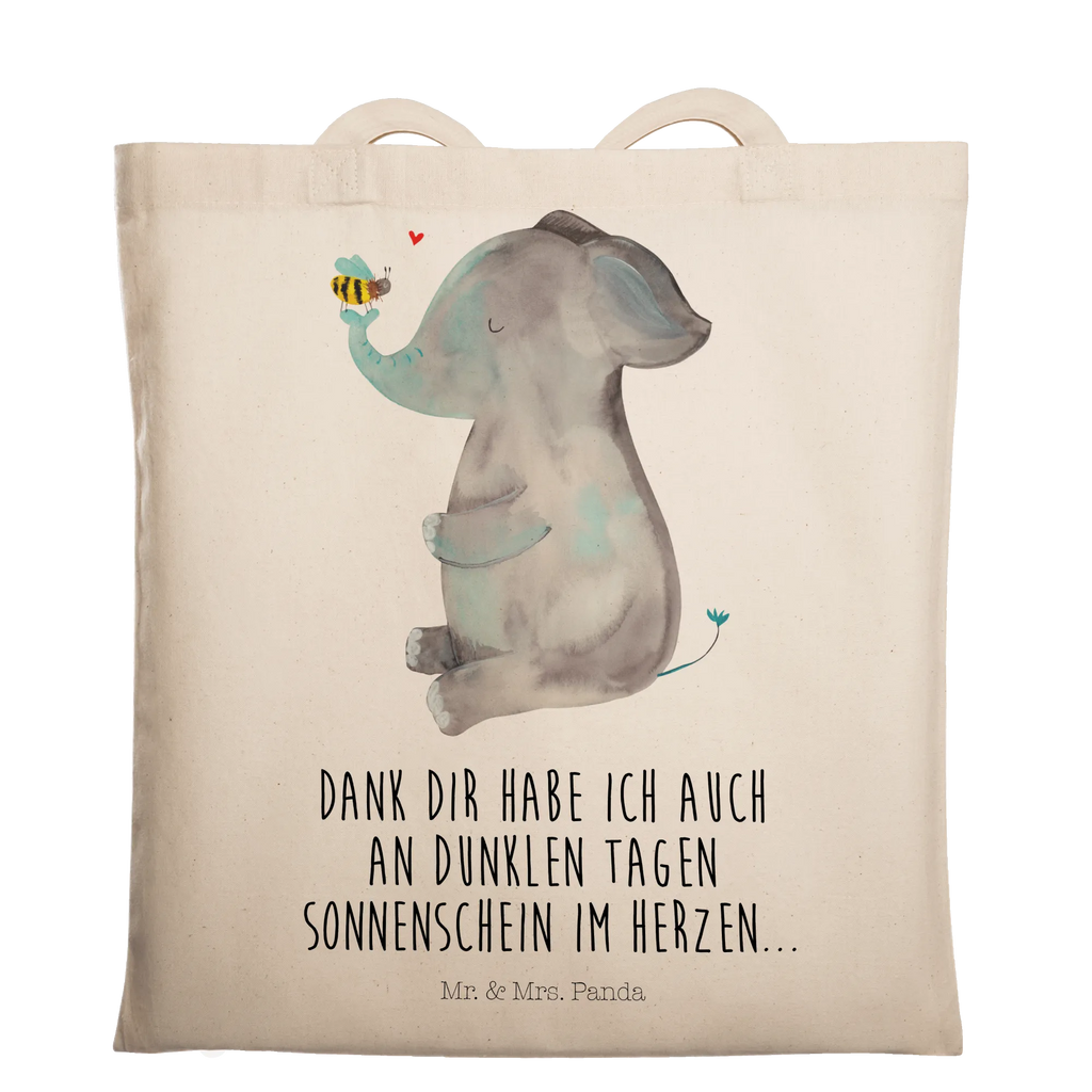 Tragetasche Elefant & Biene Beuteltasche, Beutel, Einkaufstasche, Jutebeutel, Stoffbeutel, Tasche, Shopper, Umhängetasche, Strandtasche, Schultertasche, Stofftasche, Tragetasche, Badetasche, Jutetasche, Einkaufstüte, Laptoptasche, Tiermotive, Gute Laune, lustige Sprüche, Tiere, Elefant, Biene, Liebe, Liebesbeweis, Jahrestag, Liebesgeschenk, Heiratsantrag, Hochzeitsgeschenk, Liebesspruch