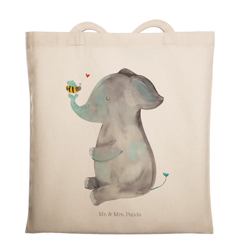 Tragetasche Elefant & Biene Beuteltasche, Beutel, Einkaufstasche, Jutebeutel, Stoffbeutel, Tasche, Shopper, Umhängetasche, Strandtasche, Schultertasche, Stofftasche, Tragetasche, Badetasche, Jutetasche, Einkaufstüte, Laptoptasche, Tiermotive, Gute Laune, lustige Sprüche, Tiere, Elefant, Biene, Liebe, Liebesbeweis, Jahrestag, Liebesgeschenk, Heiratsantrag, Hochzeitsgeschenk, Liebesspruch