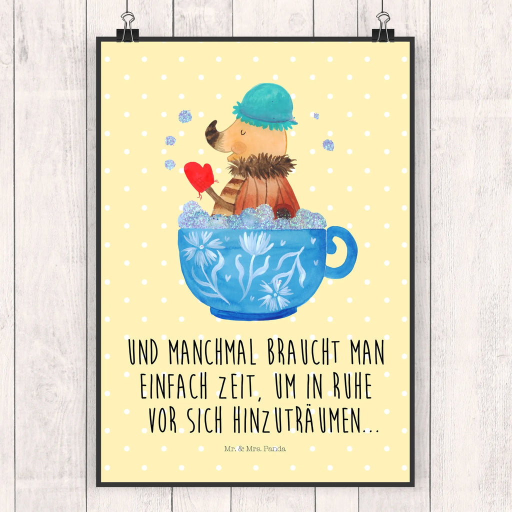 Poster Moth foam bath Poster, Wandposter, Bild, Wanddeko, Küchenposter, Kinderposter, Wanddeko Bild, Raumdekoration, Wanddekoration, Handgemaltes Poster, Mr. & Mrs. Panda Poster, Designposter, Kunstdruck, Posterdruck, Tiermotive, Gute Laune, lustige Sprüche, Tiere, Nachtfalter, Schaumbad, Badezimmer, Bad, WC, Badezimmerdeko, Baden, Tasse, Träumen, verträumt, Ziele, Zeitmanagement