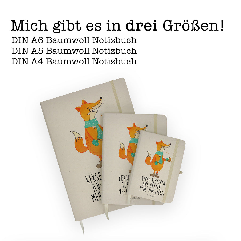 Baumwoll Notizbuch Fuchs Keks Notizen, Eintragebuch, Tagebuch, Notizblock, Adressbuch, Journal, Kladde, Skizzenbuch, Notizheft, Schreibbuch, Schreibheft, Fuchs, Füchse, Backen Spruch, Kekse, Winter, Weihnachtszeit, Plätzchen, Liebe, Küche Deko