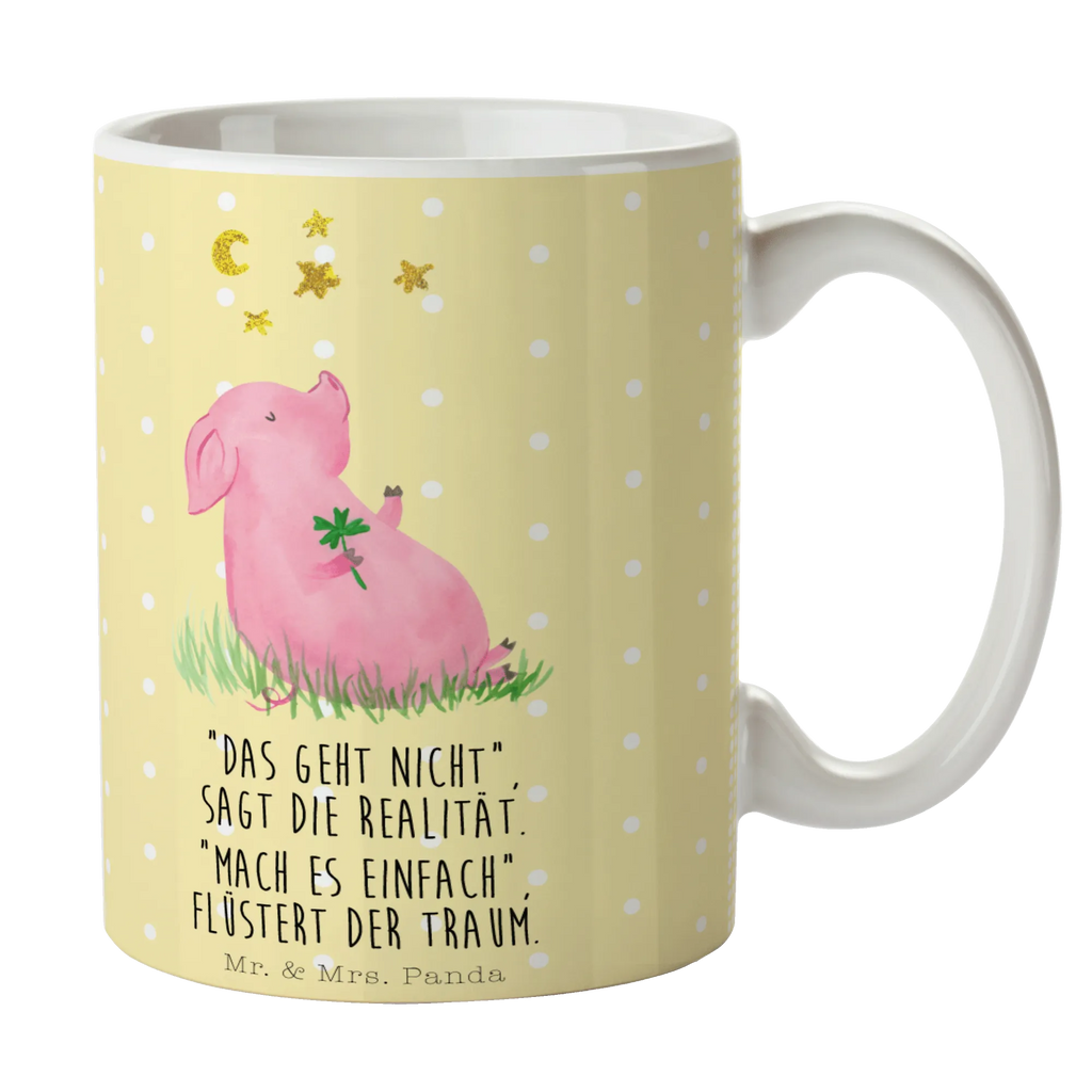 Tasse Schwein Glück Tasse, Kaffeetasse, Teetasse, Becher, Kaffeebecher, Teebecher, Keramiktasse, Porzellantasse, Büro Tasse, Geschenk Tasse, Tasse Sprüche, Tasse Motive, Kaffeetassen, Tasse bedrucken, Designer Tasse, Cappuccino Tassen, Schöne Teetassen, Tiermotive, Gute Laune, lustige Sprüche, Tiere, Glücksschwein. Glück, Schwein, Schweinchen, Sterne, Sernchen, Ziele, Träume, Motivation, Glücksbringer