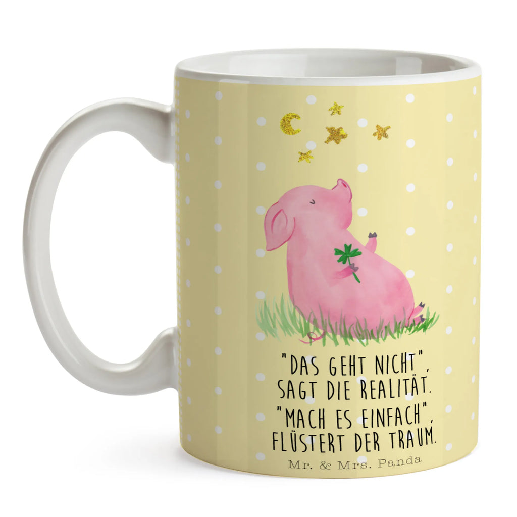 Tasse Schwein Glück Tasse, Kaffeetasse, Teetasse, Becher, Kaffeebecher, Teebecher, Keramiktasse, Porzellantasse, Büro Tasse, Geschenk Tasse, Tasse Sprüche, Tasse Motive, Kaffeetassen, Tasse bedrucken, Designer Tasse, Cappuccino Tassen, Schöne Teetassen, Tiermotive, Gute Laune, lustige Sprüche, Tiere, Glücksschwein. Glück, Schwein, Schweinchen, Sterne, Sernchen, Ziele, Träume, Motivation, Glücksbringer