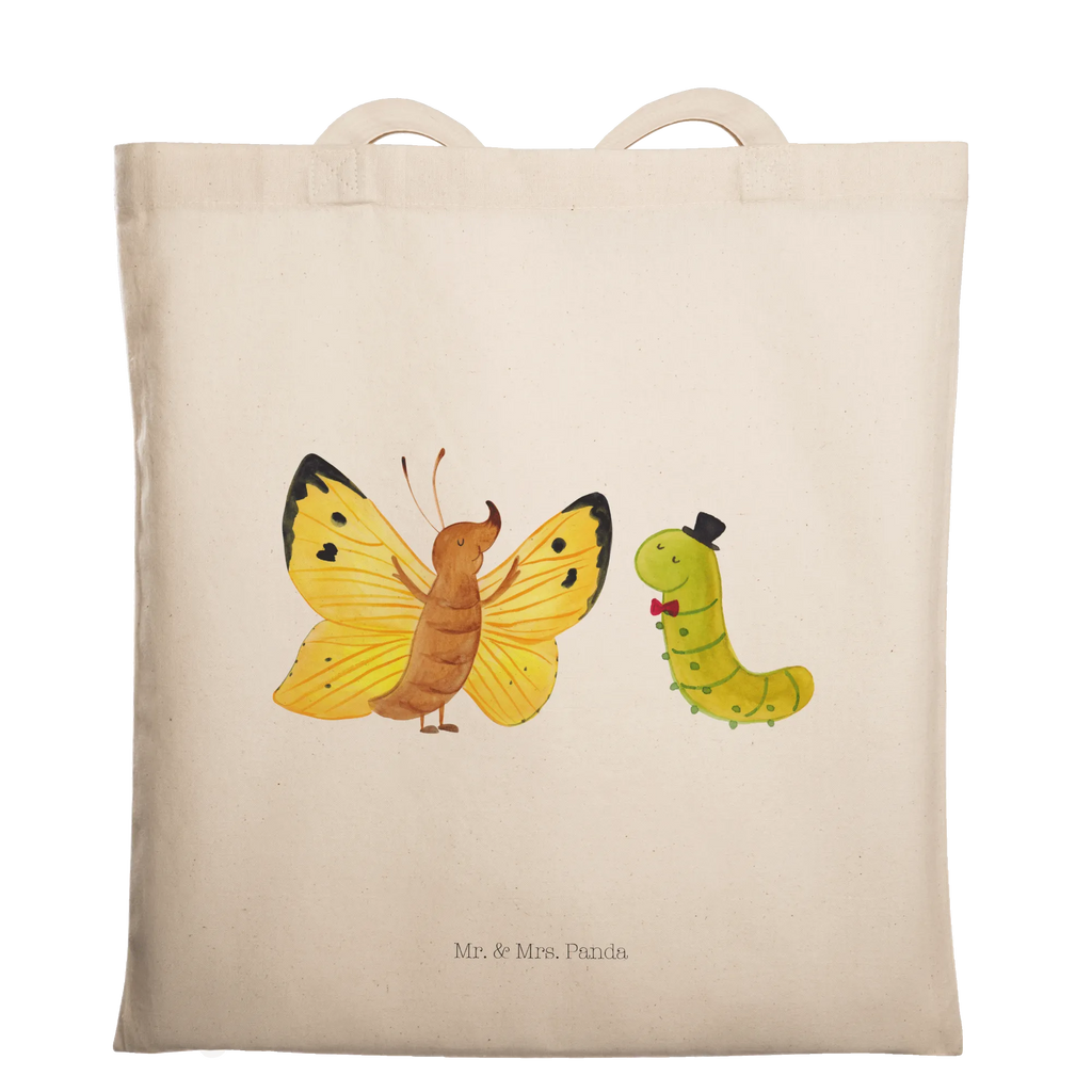 Tragetasche Raupe Schmetterling Beuteltasche, Beutel, Einkaufstasche, Jutebeutel, Stoffbeutel, Tasche, Shopper, Umhängetasche, Strandtasche, Schultertasche, Stofftasche, Tragetasche, Badetasche, Jutetasche, Einkaufstüte, Laptoptasche, Tiermotive, Gute Laune, lustige Sprüche, Tiere, Raupe, Schmetterling, Zitronenfalter, Entwicklung, Erwachsen werden, Kokon, Hut, Hütchen, Schönheit, Aufwachsen