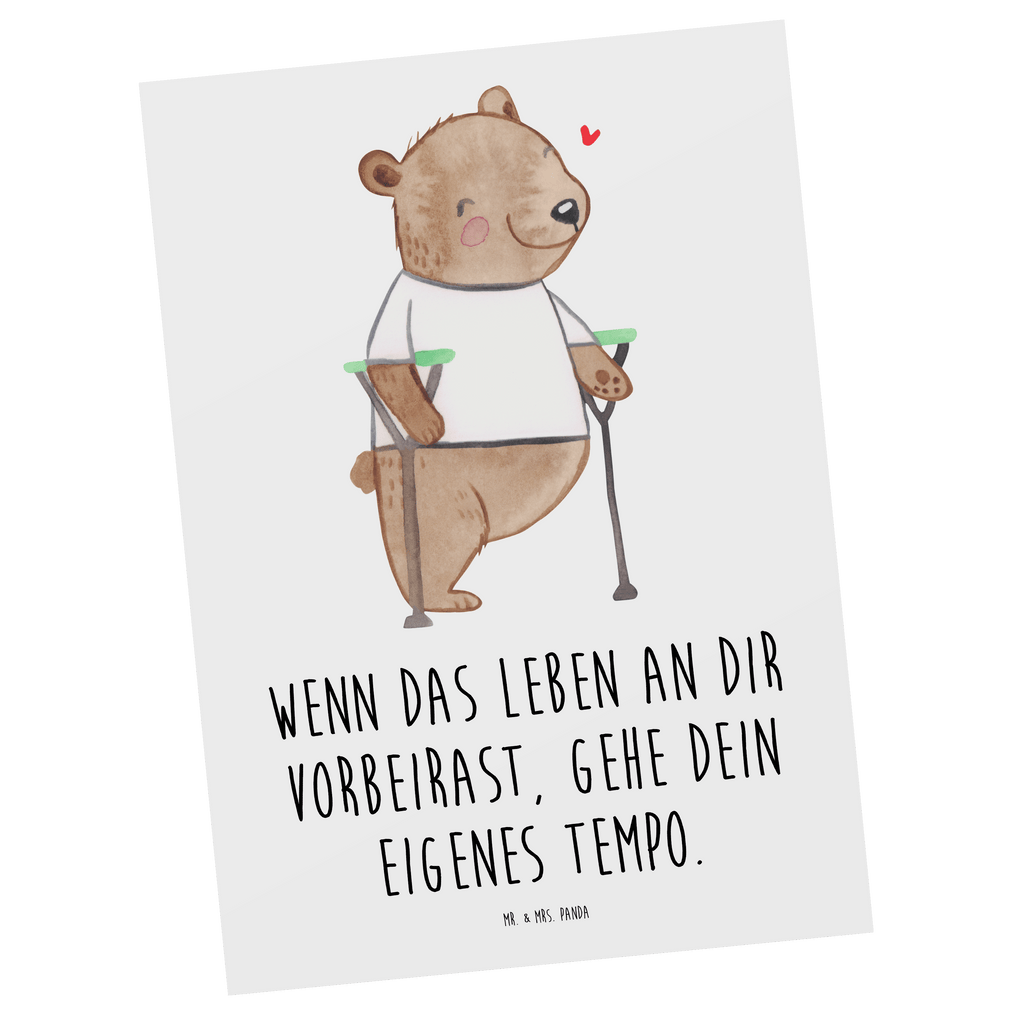 Postkarte Bär Beinamputation Postkarte, Karte, Geschenkkarte, Grußkarte, Einladung, Ansichtskarte, Geburtstagskarte, Einladungskarte, Dankeskarte, Ansichtskarten, Einladung Geburtstag, Einladungskarten Geburtstag, Bär, Amputation, Beinamputation