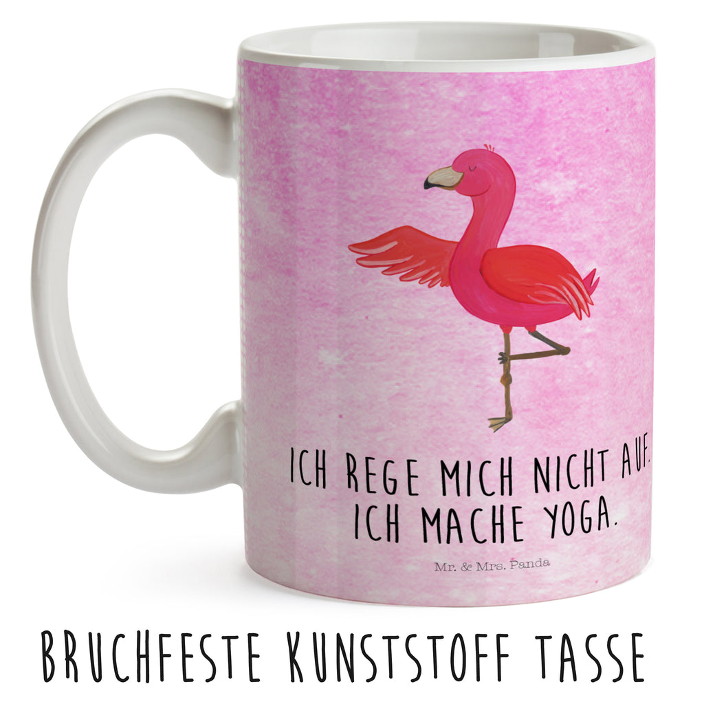 Kindertasse Flamingo Yoga Kindertasse, Kinder Tasse, Kunststoff Tasse, Kindergarten Tasse, Trinkbecher, Camping Becher, Kaffeetasse, Kunststoffbecher, Kindergartenbecher, Outdoorgeschirr, Kunststoffgeschirr, Reisebecher, Reisetasse, Kinderbecher, Bruchfeste Tasse, Bruchsichere Tasse, Plastik Tasse, Plastiktasse, Flamingo, Vogel, Yoga, Namaste, Achtsamkeit, Yoga-Übung, Entspannung, Ärger, Aufregen, Tiefenentspannung