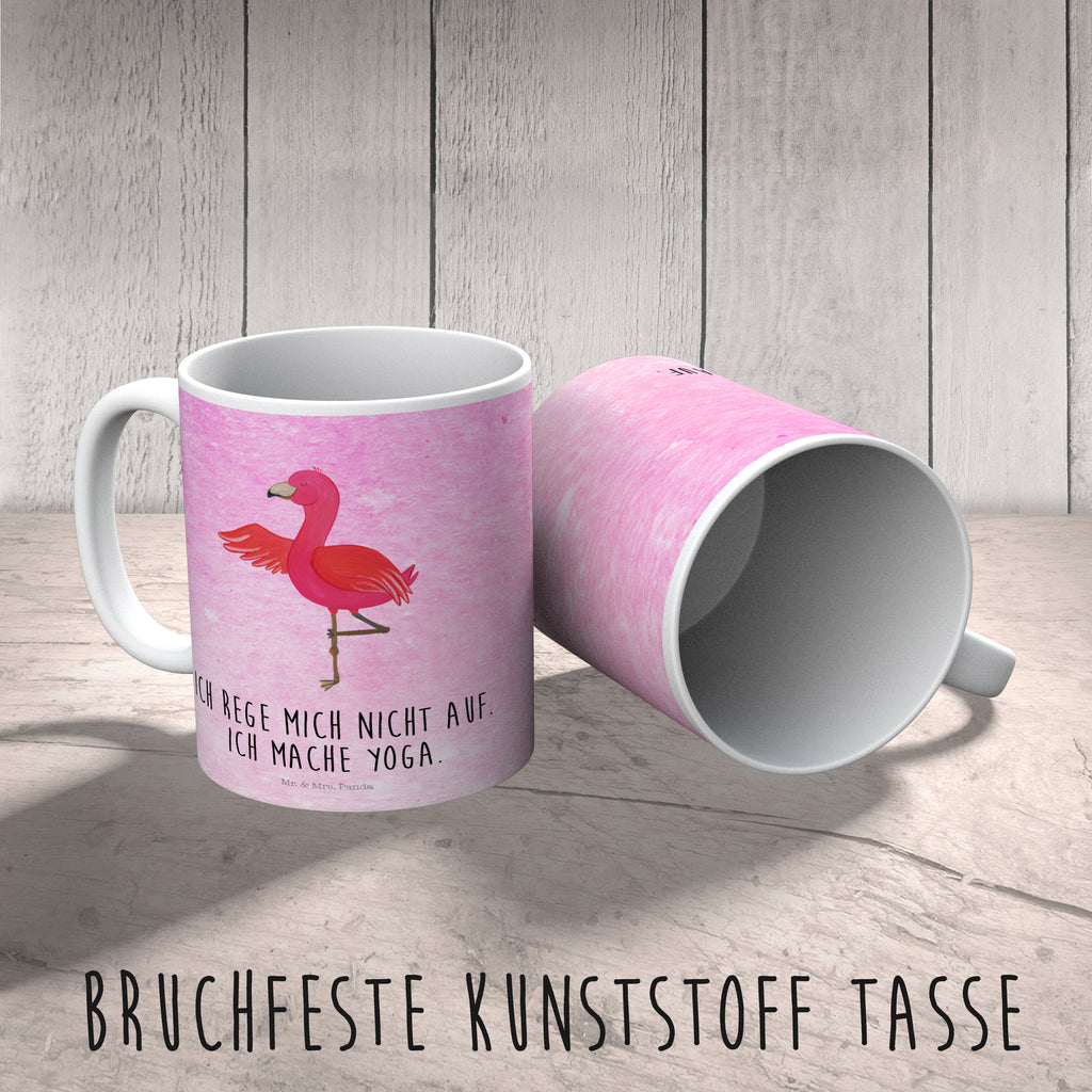 Kindertasse Flamingo Yoga Kindertasse, Kinder Tasse, Kunststoff Tasse, Kindergarten Tasse, Trinkbecher, Camping Becher, Kaffeetasse, Kunststoffbecher, Kindergartenbecher, Outdoorgeschirr, Kunststoffgeschirr, Reisebecher, Reisetasse, Kinderbecher, Bruchfeste Tasse, Bruchsichere Tasse, Plastik Tasse, Plastiktasse, Flamingo, Vogel, Yoga, Namaste, Achtsamkeit, Yoga-Übung, Entspannung, Ärger, Aufregen, Tiefenentspannung