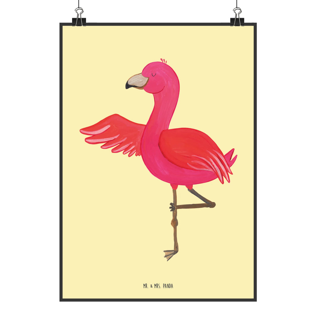 Poster Flamingo Yoga Poster, Wandposter, Bild, Wanddeko, Küchenposter, Kinderposter, Wanddeko Bild, Raumdekoration, Wanddekoration, Handgemaltes Poster, Mr. & Mrs. Panda Poster, Designposter, Kunstdruck, Posterdruck, Flamingo, Vogel, Yoga, Namaste, Achtsamkeit, Yoga-Übung, Entspannung, Ärger, Aufregen, Tiefenentspannung