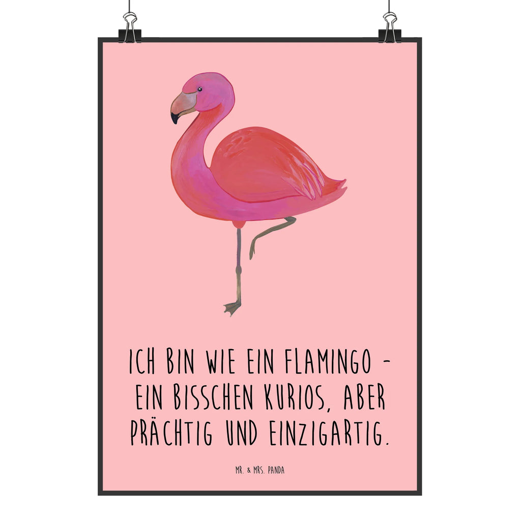 Poster Flamingo Classic Poster, Wandposter, Bild, Wanddeko, Küchenposter, Kinderposter, Wanddeko Bild, Raumdekoration, Wanddekoration, Handgemaltes Poster, Mr. & Mrs. Panda Poster, Designposter, Kunstdruck, Posterdruck, Flamingo, Einzigartig, Selbstliebe, Stolz, ich, für mich, Spruch, Freundin, Freundinnen, Außenseiter, Sohn, Tochter, Geschwister