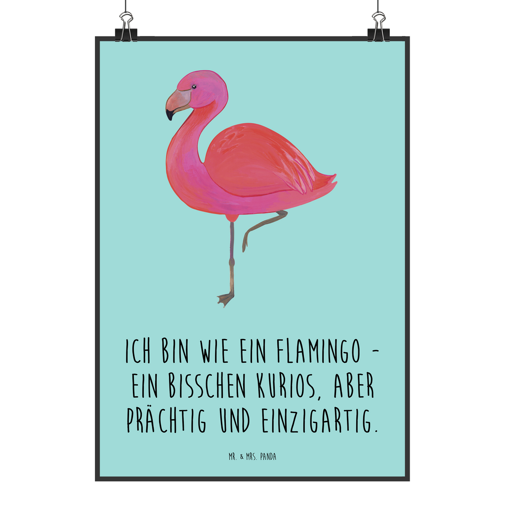 Poster Flamingo Classic Poster, Wandposter, Bild, Wanddeko, Küchenposter, Kinderposter, Wanddeko Bild, Raumdekoration, Wanddekoration, Handgemaltes Poster, Mr. & Mrs. Panda Poster, Designposter, Kunstdruck, Posterdruck, Flamingo, Einzigartig, Selbstliebe, Stolz, ich, für mich, Spruch, Freundin, Freundinnen, Außenseiter, Sohn, Tochter, Geschwister