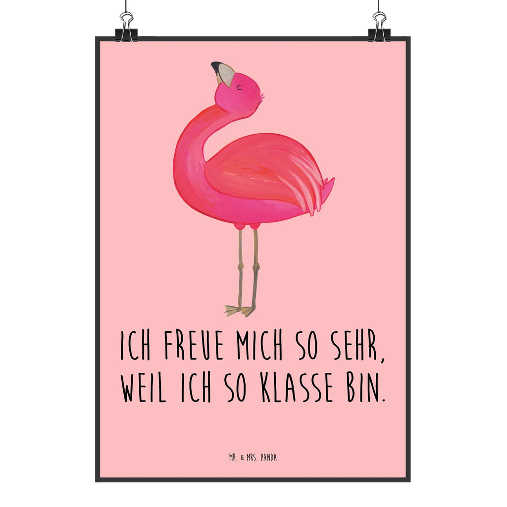 Poster Flamingo Stolz Poster, Wandposter, Bild, Wanddeko, Küchenposter, Kinderposter, Wanddeko Bild, Raumdekoration, Wanddekoration, Handgemaltes Poster, Mr. & Mrs. Panda Poster, Designposter, Kunstdruck, Posterdruck, Flamingo, stolz, Freude, Selbstliebe, Selbstakzeptanz, Freundin, beste Freundin, Tochter, Mama, Schwester