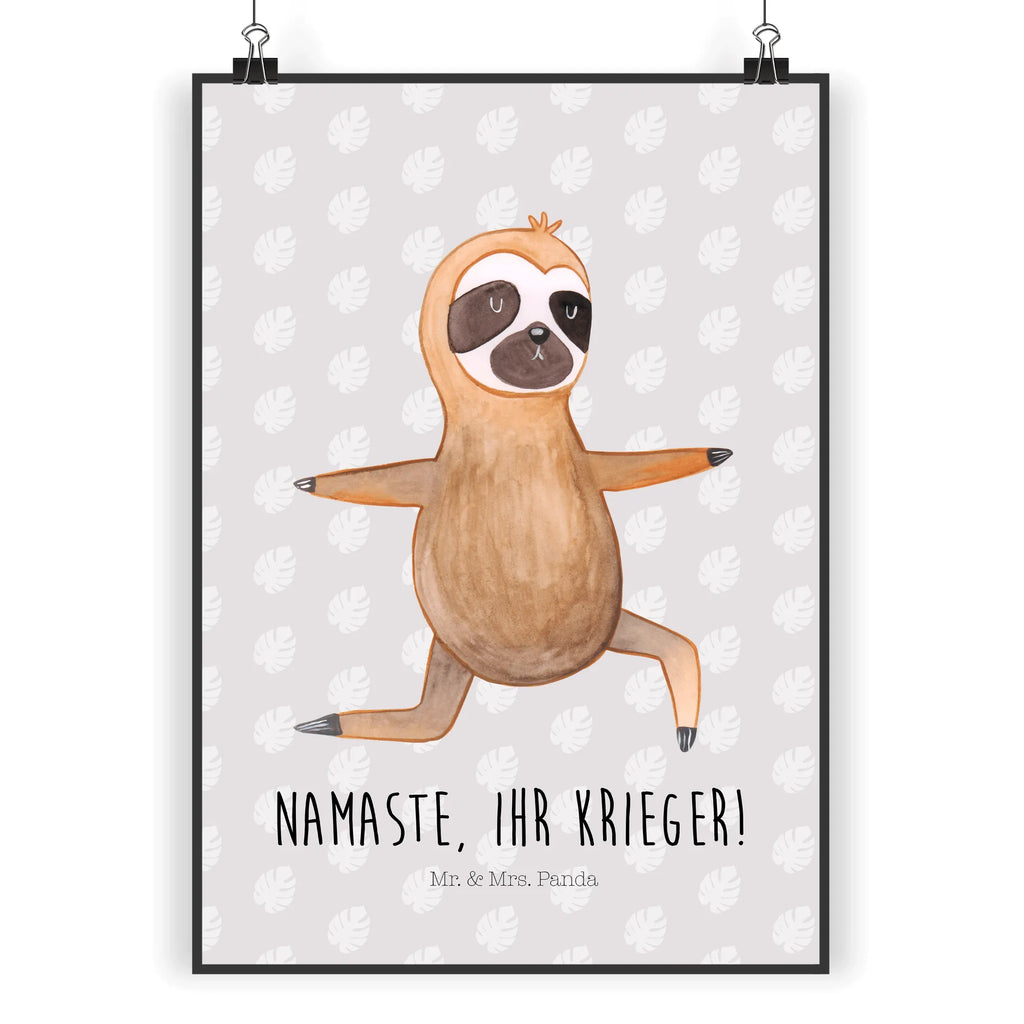 Poster Faultier Yoga Poster, Wandposter, Bild, Wanddeko, Küchenposter, Kinderposter, Wanddeko Bild, Raumdekoration, Wanddekoration, Handgemaltes Poster, Mr. & Mrs. Panda Poster, Designposter, Kunstdruck, Posterdruck, Faultier, Faultier Geschenk, Faultier Deko, Faultiere, faul, Lieblingstier, Yoga, Namaste, Krieger, Yogaübungen, Meditation, Atmung, Gelassenheit, Entspannung