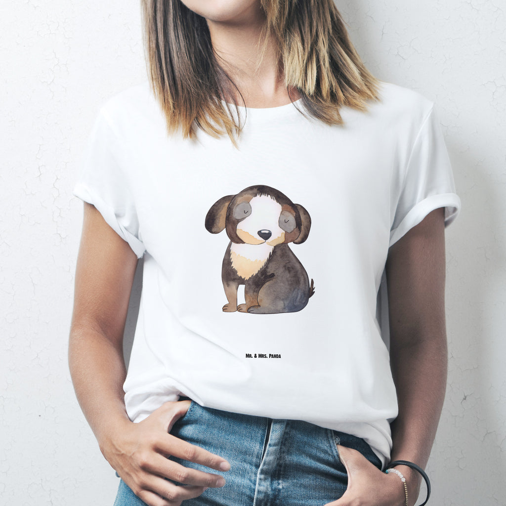 T-Shirt Standard Hund entspannt T-Shirt, Shirt, Tshirt, Lustiges T-Shirt, T-Shirt mit Spruch, Party, Junggesellenabschied, Jubiläum, Geburstag, Herrn, Damen, Männer, Frauen, Schlafshirt, Nachthemd, Sprüche, Hund, Hundemotiv, Haustier, Hunderasse, Tierliebhaber, Hundebesitzer, schwarzer Hund, Hundeliebe, Liebe, Hundeglück