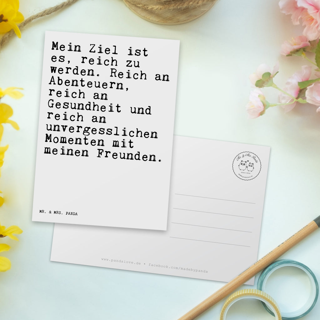 Postkarte Mein Ziel ist es,... Postkarte, Karte, Geschenkkarte, Grußkarte, Einladung, Ansichtskarte, Geburtstagskarte, Einladungskarte, Dankeskarte, Ansichtskarten, Einladung Geburtstag, Einladungskarten Geburtstag, Spruch, Sprüche, lustige Sprüche, Weisheiten, Zitate, Spruch Geschenke, Spruch Sprüche Weisheiten Zitate Lustig Weisheit Worte