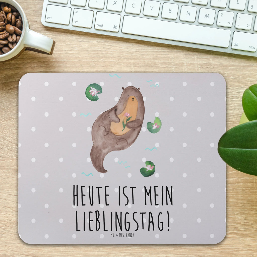 Mauspad Otter Seerose Mousepad, Computer zubehör, Büroausstattung, PC Zubehör, Arbeitszimmer, Mauspad, Einzigartiges Mauspad, Designer Mauspad, Mausunterlage, Mauspad Büro, Otter, Fischotter, Seeotter, Otter Seeotter See Otter